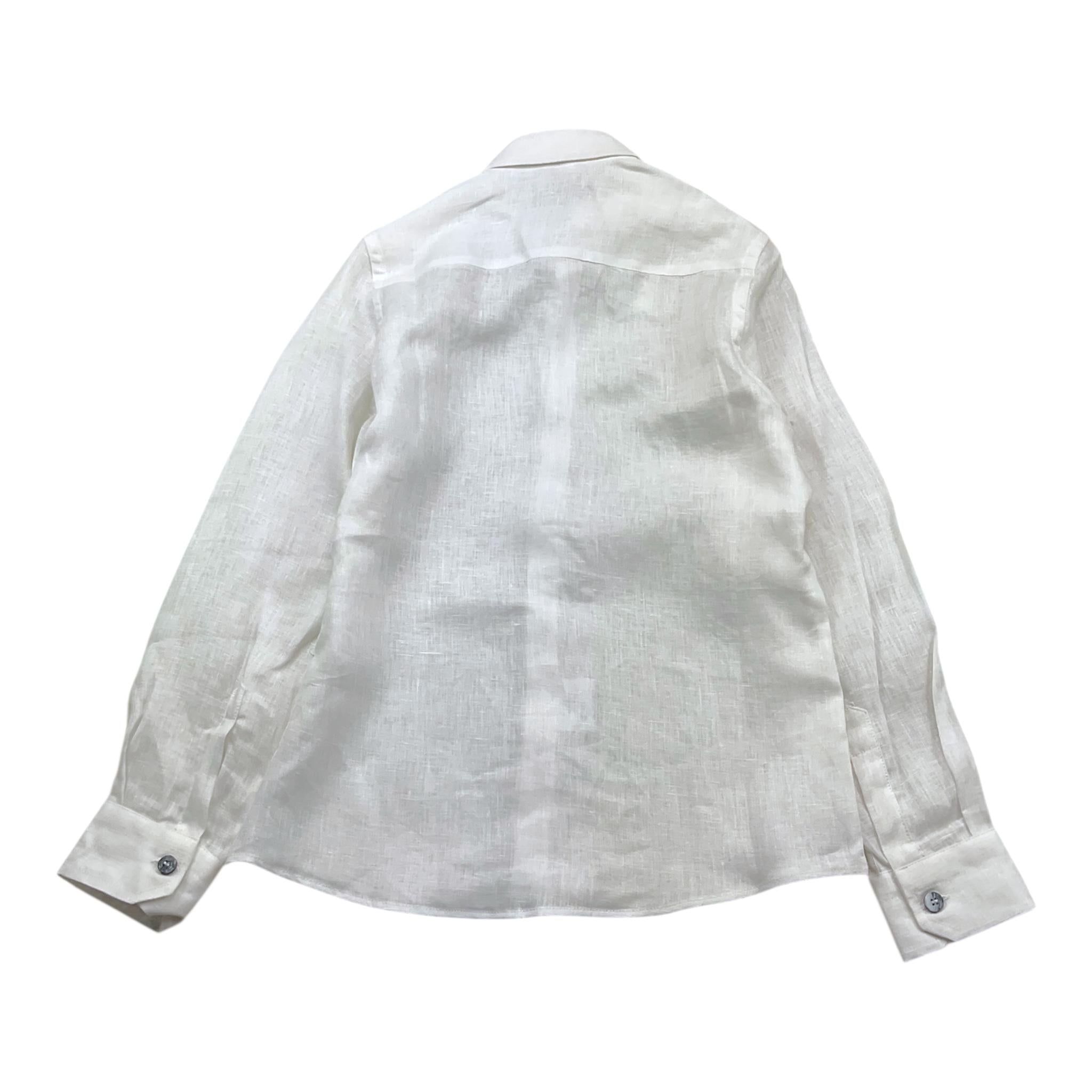 NEILL KATTER camicia tinta unita con bottoni in contrasto Bianco per Bambino VAR13 BIANCO NEILL KATTER
