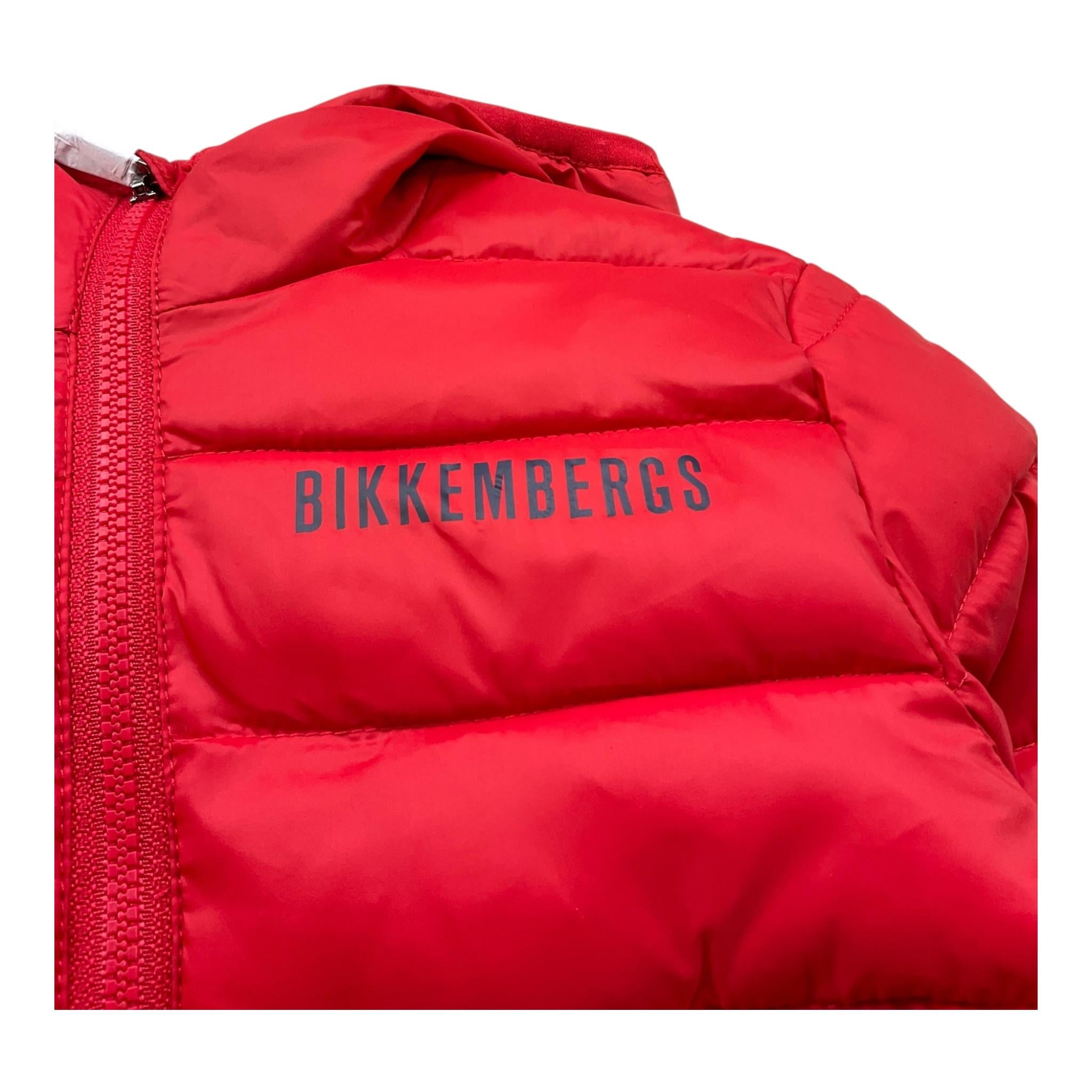 BiKKEMBERGS giubbino tinta unita con zip e cappuccio Rosso per Neonato BK2934 ROSSO BiKKEMBERGS