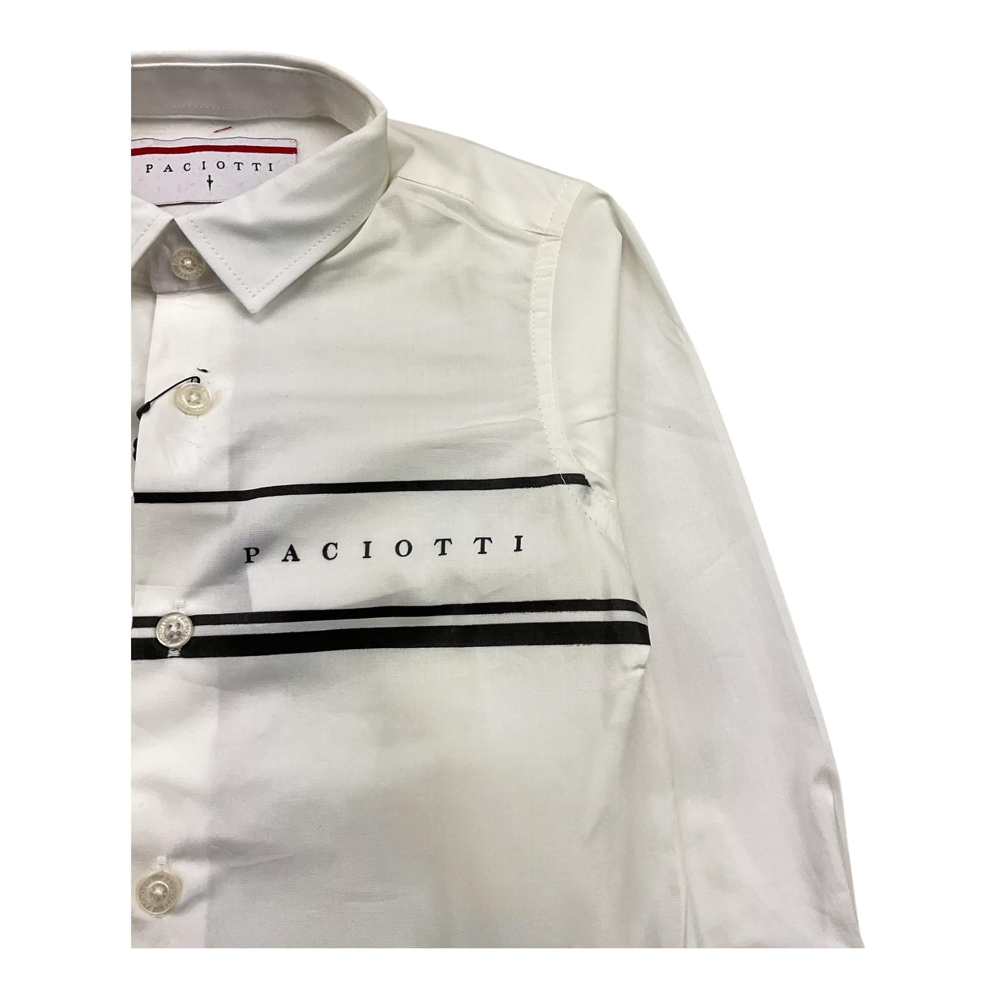 CESARE PACIOTTI camicia manica lunga tinta unita con logo Bianco per Neonato CMP5351BX BIANCO CESARE PACIOTTI
