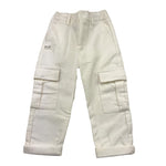 DANIELE ALESSANDRINI pantalone tinta unita con elastico in vita Bianco per Bambino 1231P00007 BIANCO DANIELE ALESSANDRINI