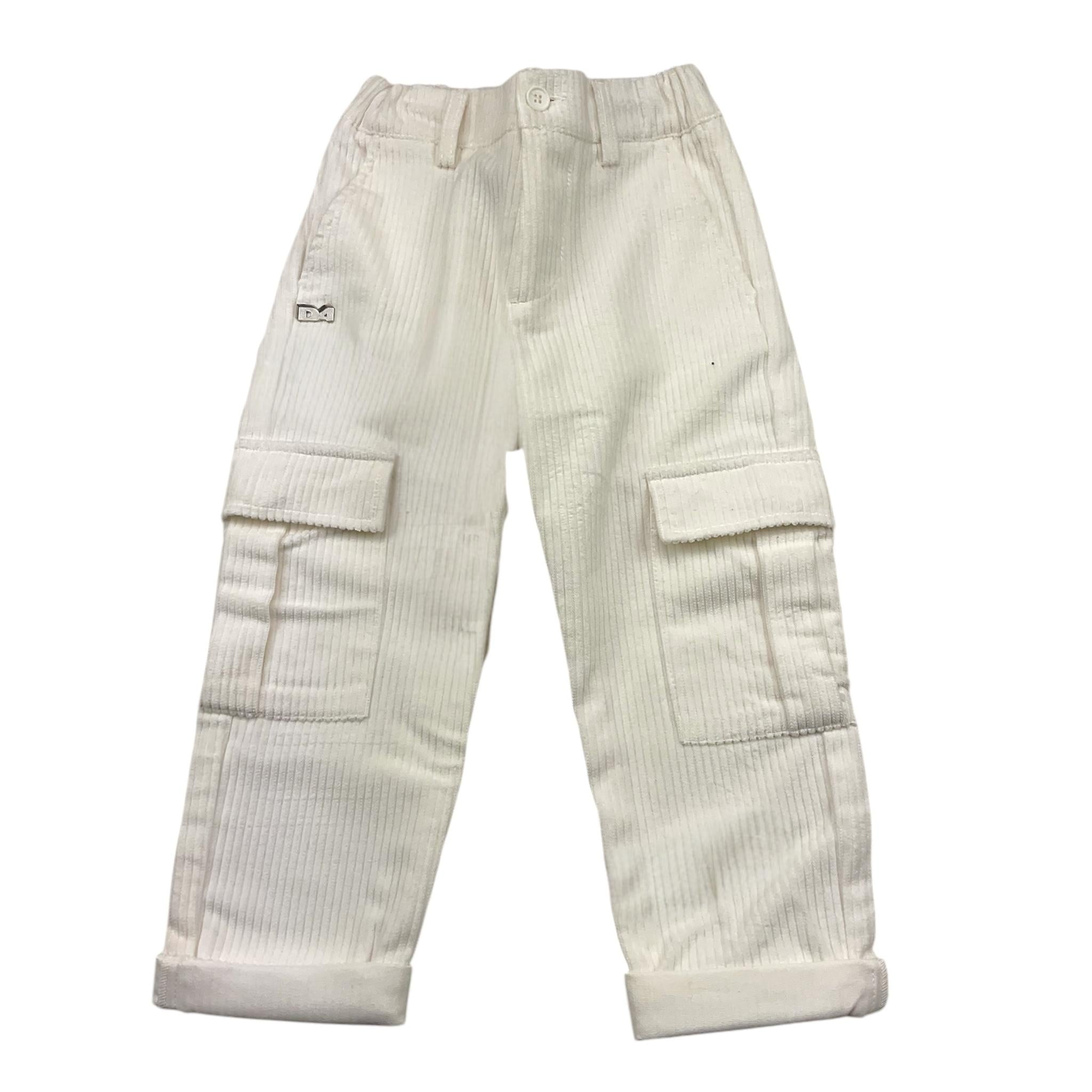 DANIELE ALESSANDRINI pantalone tinta unita con elastico in vita Bianco per Bambino 1231P00007 BIANCO DANIELE ALESSANDRINI