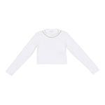 LU LU BY MISS GRANT shirt tinta unita con applicazioni Bianco per Bambina KK3165 BIANCO LU LU BY MISS GRANT