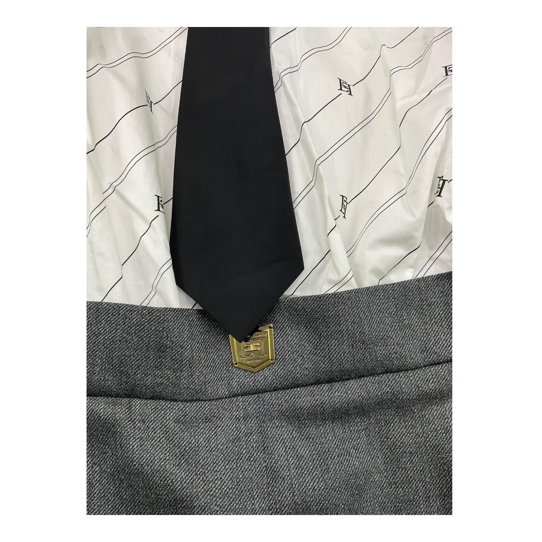 ELISABETTA FRANCHI tute manica lunga bicolore Bianco/grigio per Bambina EFTA092 BIANCO/GRIGIO ELISABETTA FRANCHI