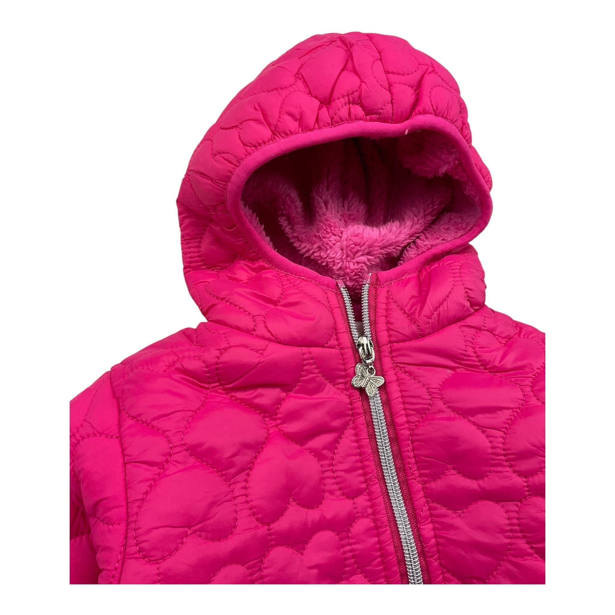 MONO STAR giubbino tinta unita con zip e cappuccio Fuxia per Bambina MS5209J FUXIA MONO STAR