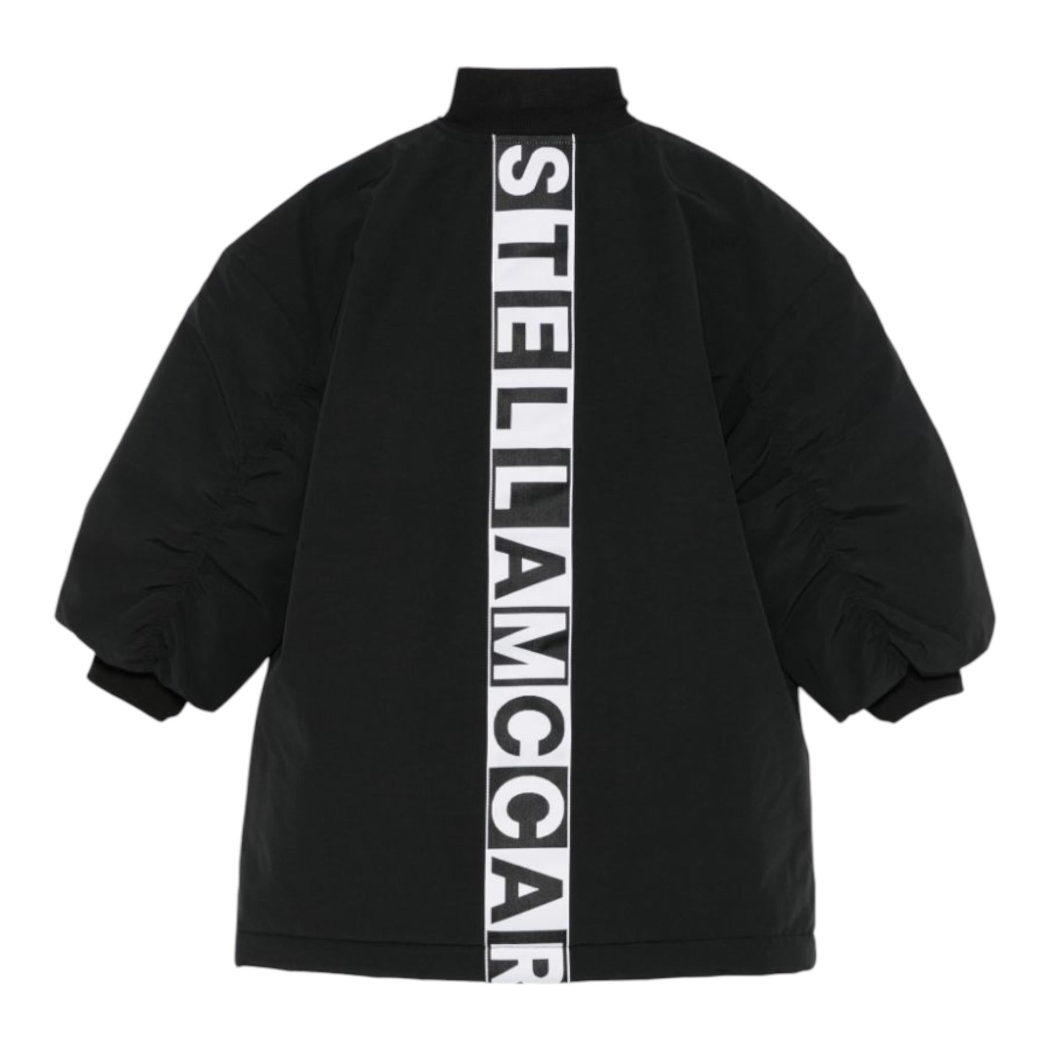 STELLA McCARTNEY giubbino tinta unita con stampa e zip Nero per Bambina TV2B80 NERO STELLA McCARTNEY