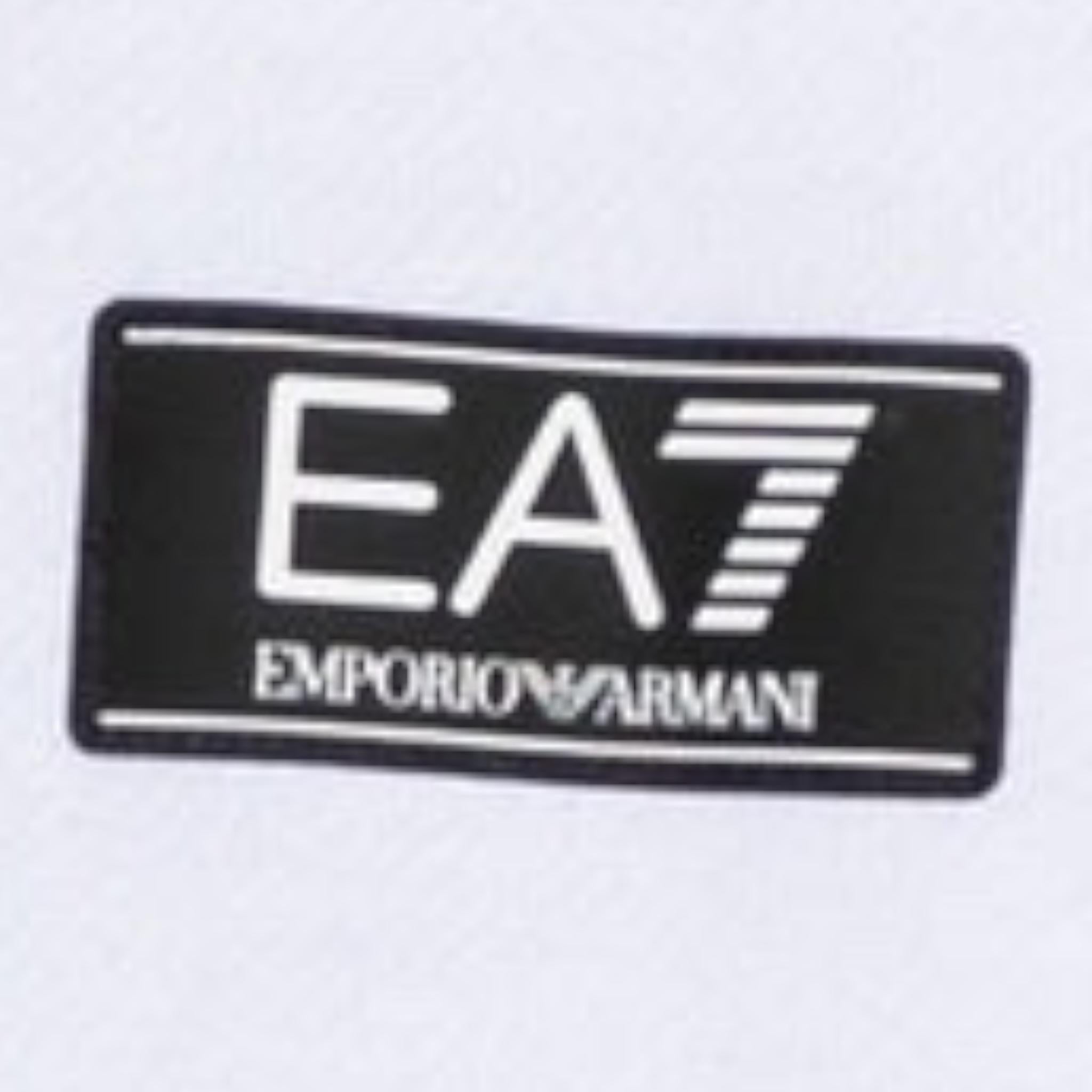 EMPORIO ARMANI felpa tinta unita girocollo con stampa Bianco per Bambino 6DBM63 BIANCO EMPORIO ARMANI