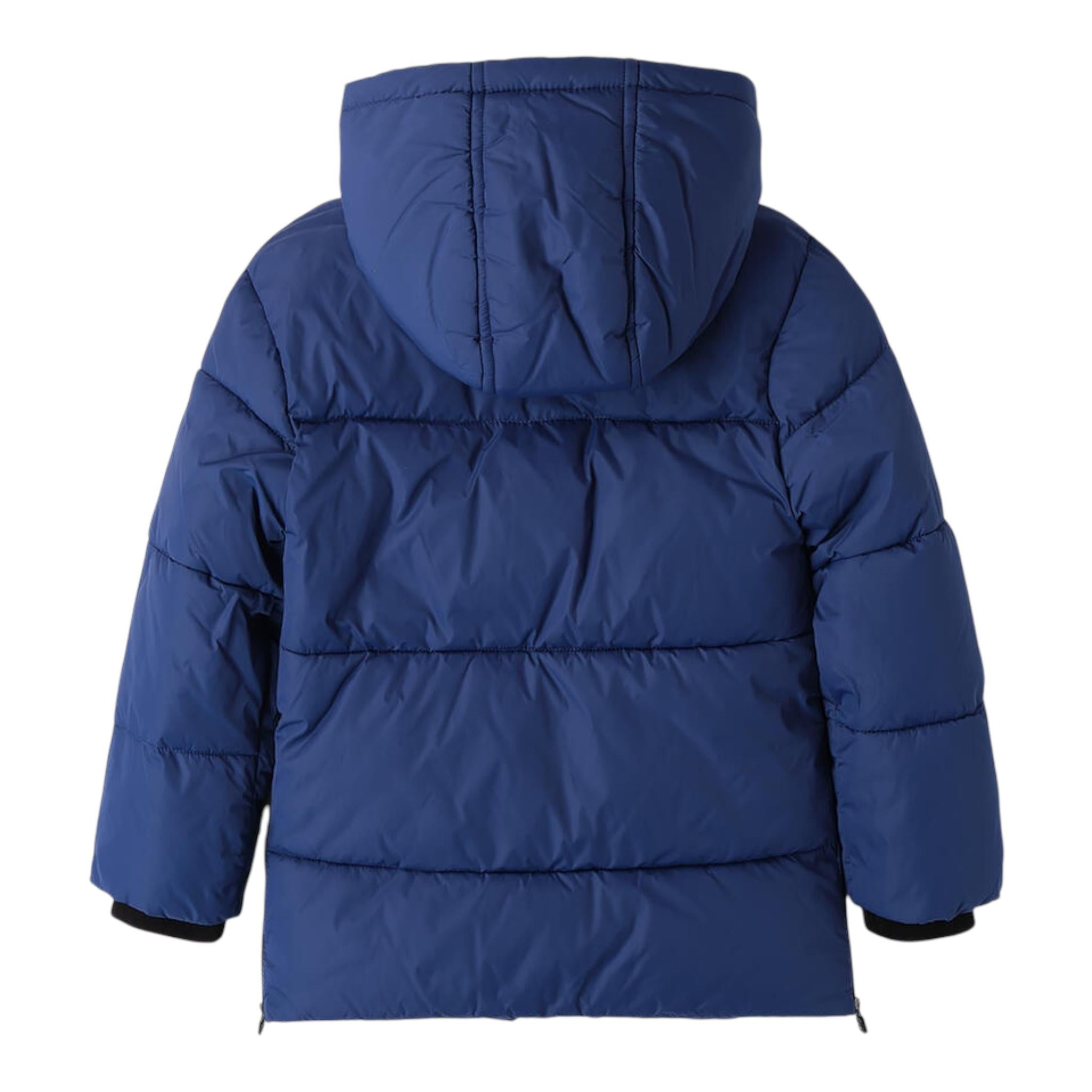 SARABANDA giubbino tinta unita con zip e cappuccio Blu per Bambino A182 BLU SARABANDA