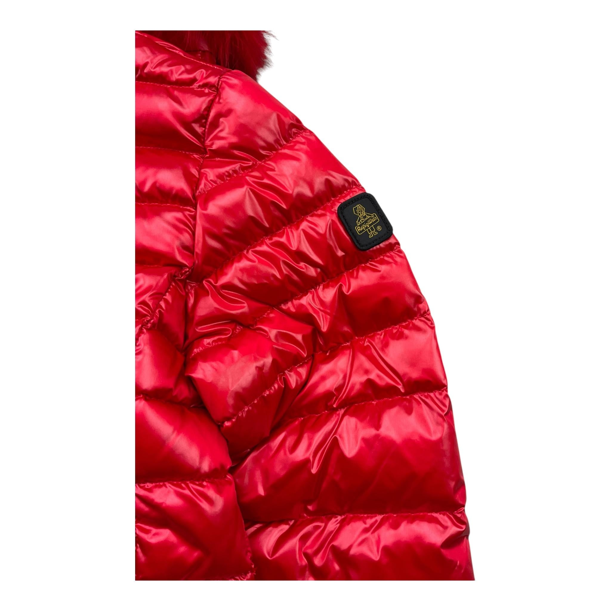 REFRIGIWEAR giubbino tinta unita con zip e cappuccio Rosso per Bambina RWG965 ROSSO REFRIGIWEAR