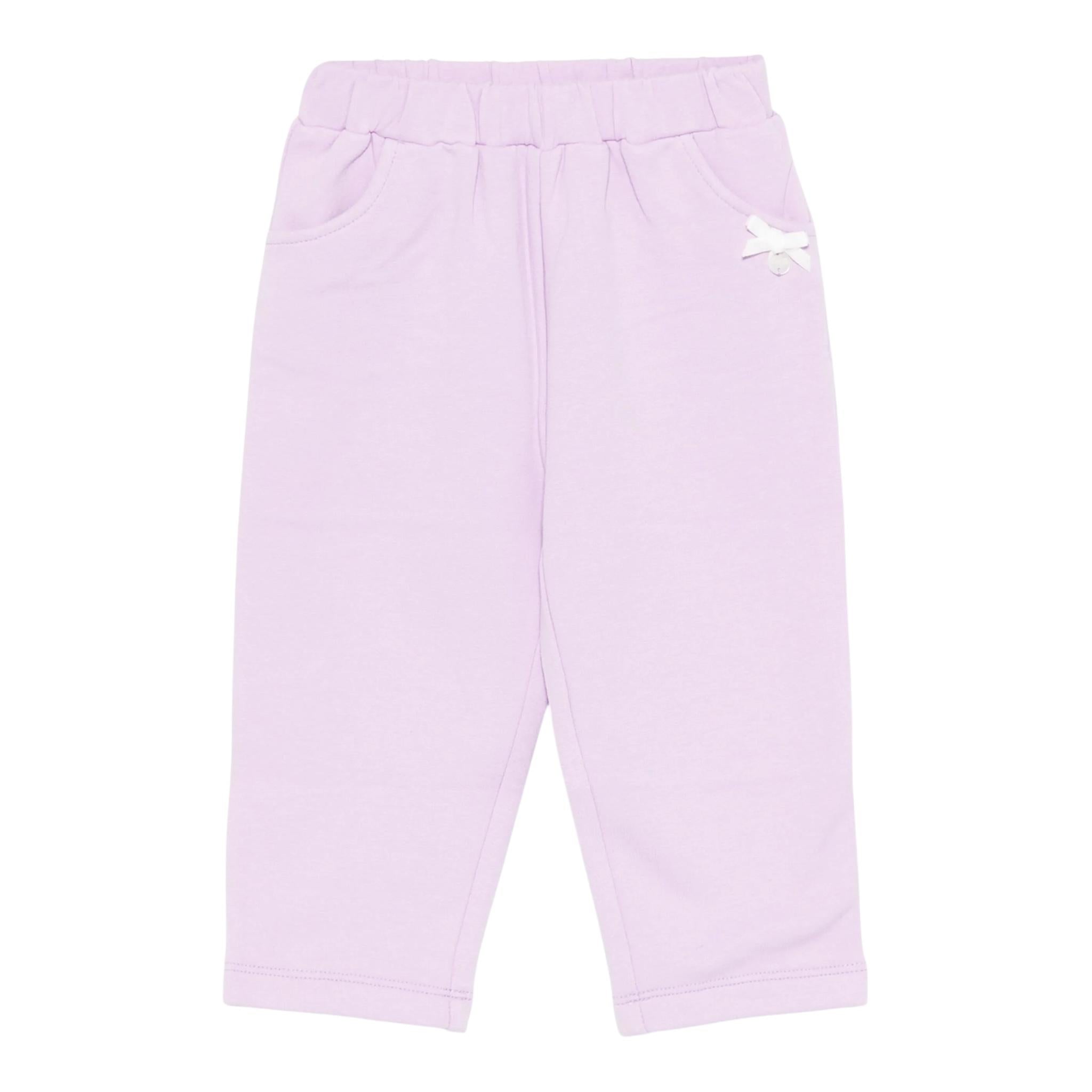 LIU JO pantalone tinta unita con elastico in vita Lilla per Neonata HF4040 LILLA LIU JO