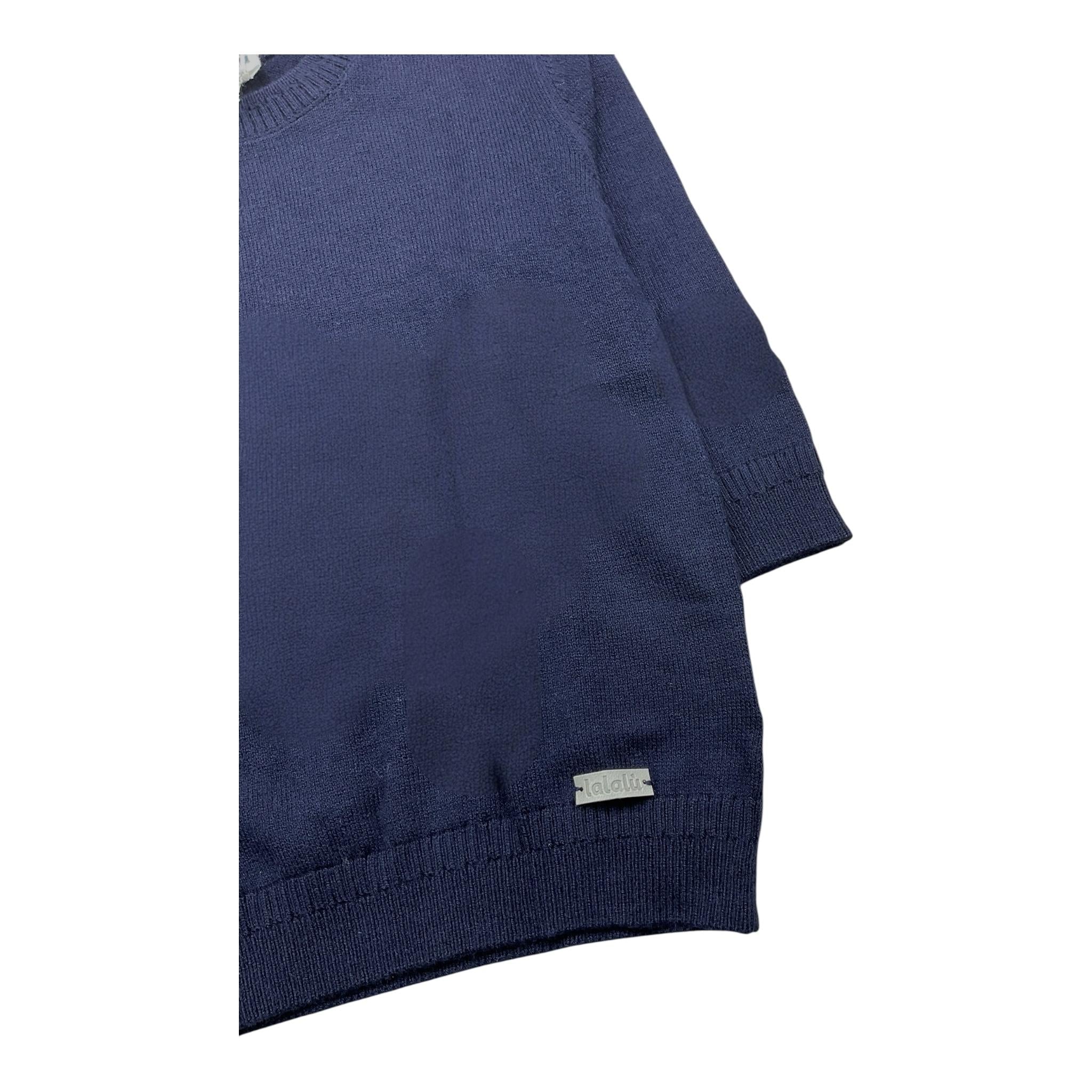 LALALU' maglia girocollo tinta unita Blu per Neonato MGL220NB BLU LALALU'