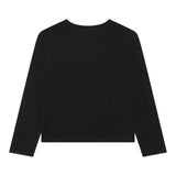 GIVENCHY shirt girocollo tinta unita con con brillantini Nero per Bambina H15335 NERO GIVENCHY