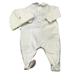 PETIT set tutina manica lunga tinta unita stampa fantasia con cappello Panna per Neonato S7116365 PANNA PETIT