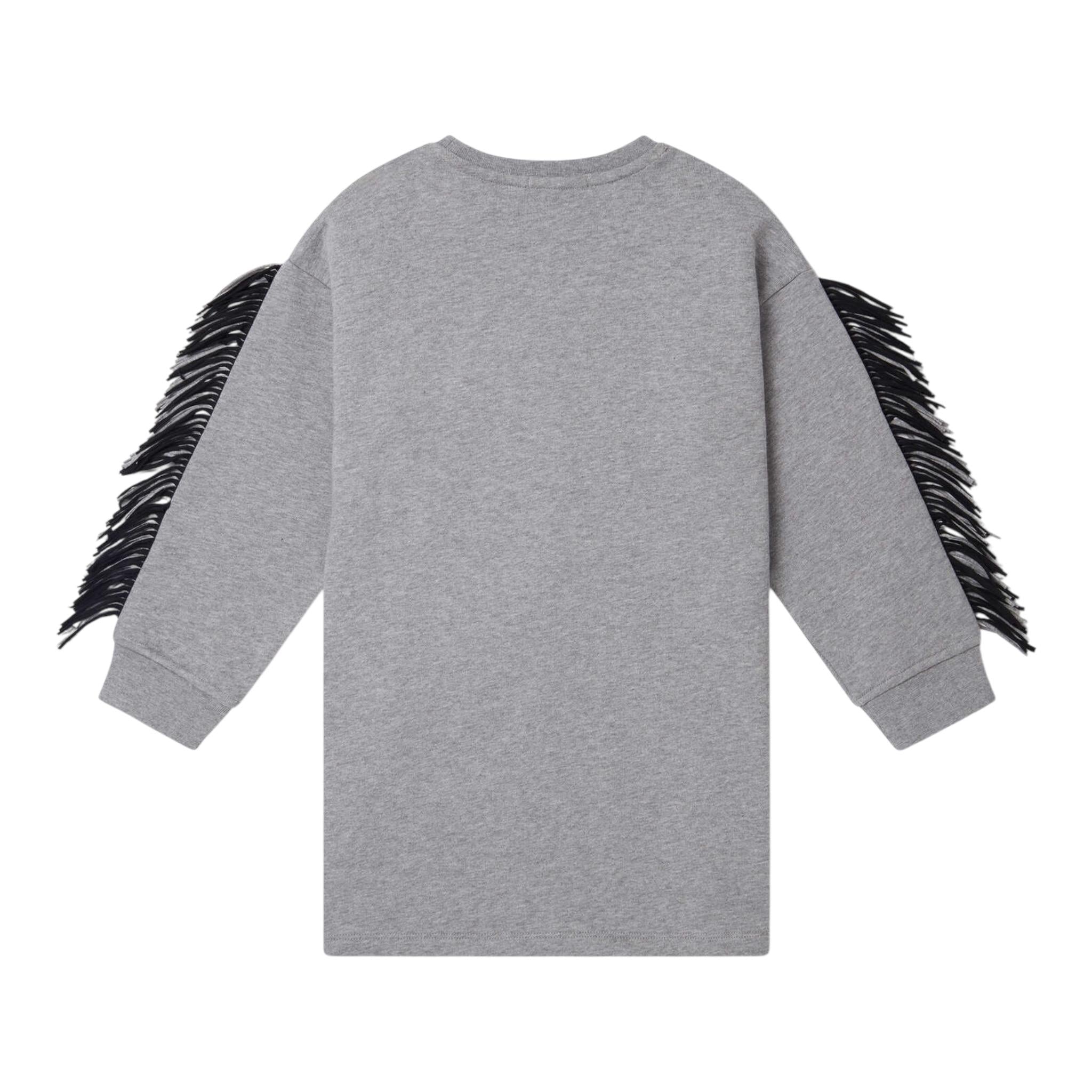 STELLA McCARTNEY abito girocollo tinta unita con stampa Grigio per Bambina TV1D90 GRIGIO STELLA McCARTNEY