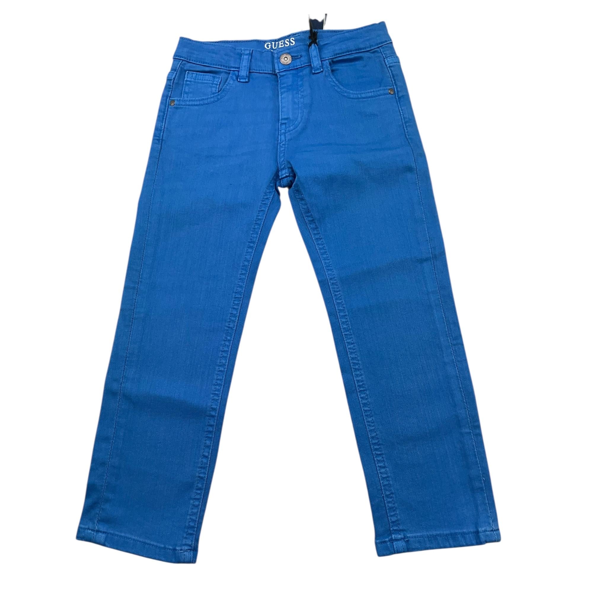 GUESS pantalone tinta unita con girovita regolabile Cobalto per Bambino N4RB0304 COBALTO GUESS