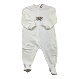 MOSCHINO tutina tinta unita con stampa Bianco per Neonato MNY05L BIANCO MOSCHINO
