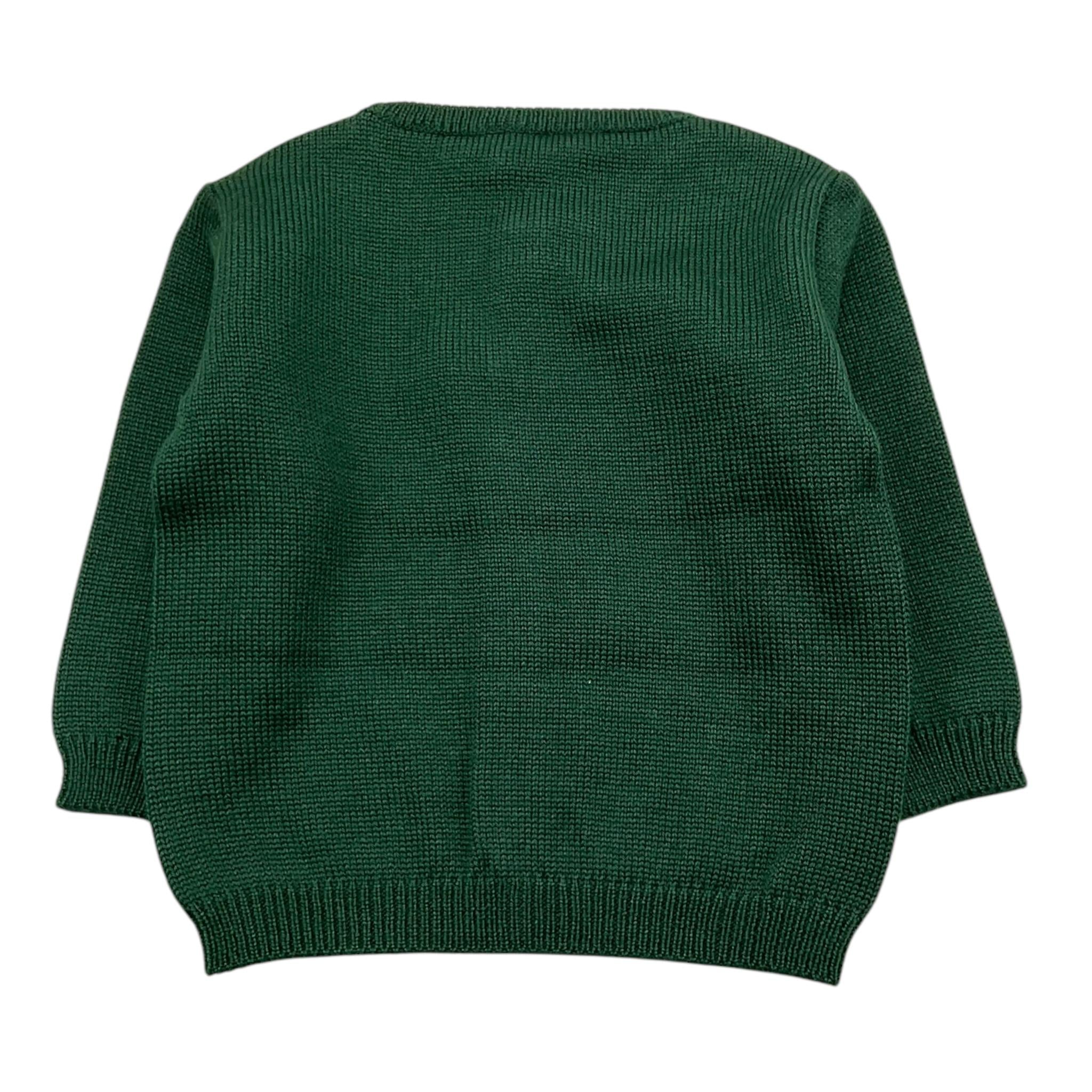 LITTLE BEAR completo 3pz body-salopettes-cardigan Verde per Neonato 5024 VERDE LITTLE BEAR