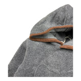 ZHOE & TOBIAH felpa chiusa con cappuccio tinta unita Grigio per Neonato WWT4 GRIGIO ZHOE & TOBIAH