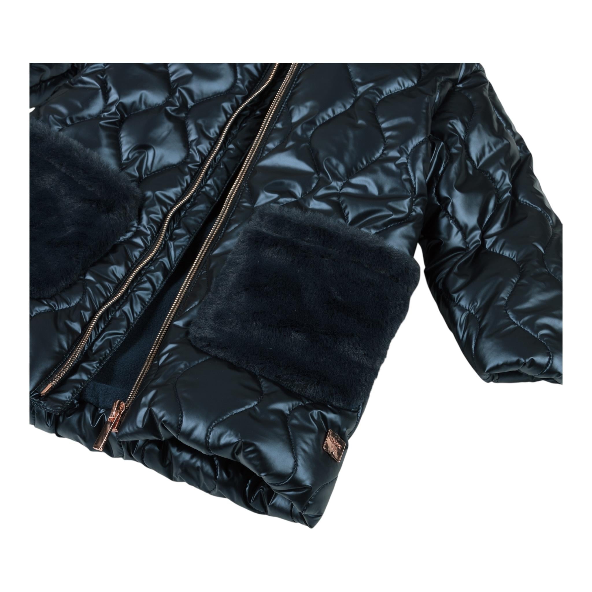 CARRE'MENT BEAU giubbino tinta unita con cappuccio e zip Blu per Neonata Y30231 BLU CARRE'MENT BEAU