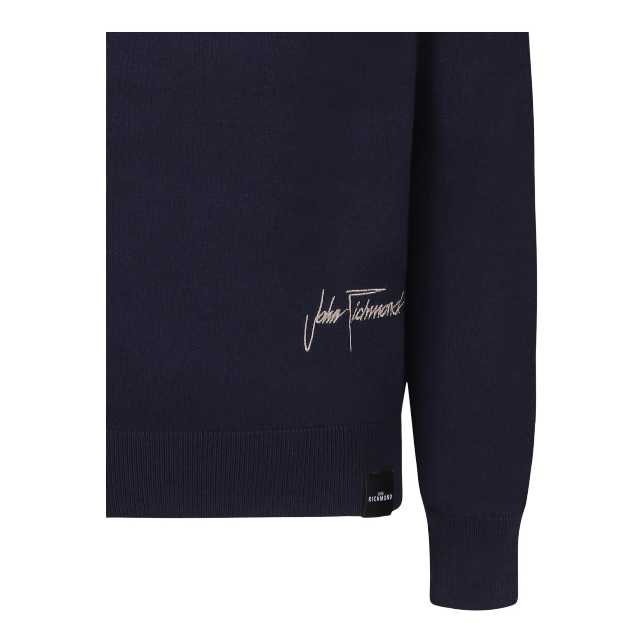 JOHN RICHMOND maglia girocollo tinta unita con stampa logo Blu per Bambino RBA24066MAXX BLU JOHN RICHMOND