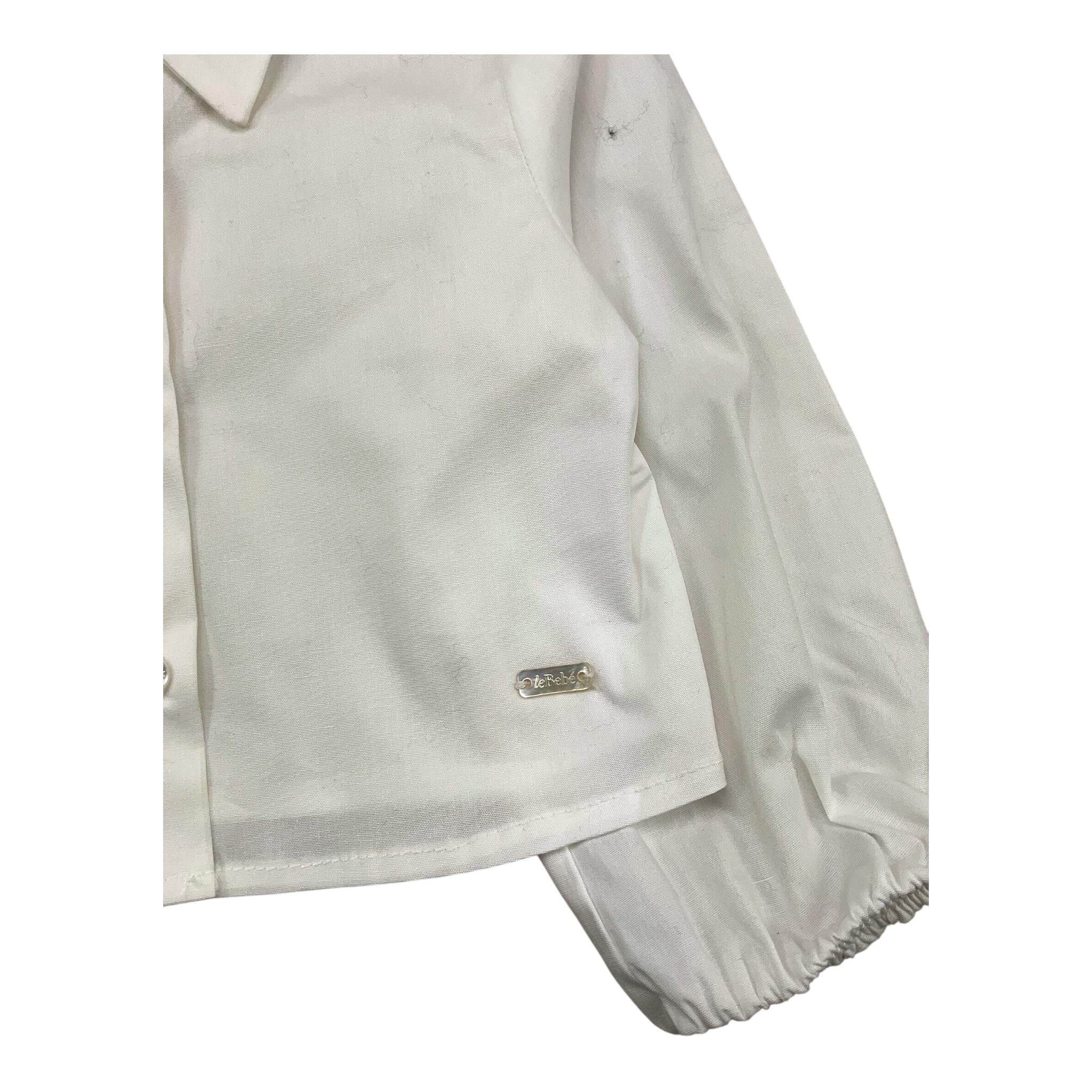 LE BEBE' camicia manica lunga tinta unita Panna per Neonata LBG6066 PANNA LE BEBE'