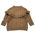 DOU DOU maglia tinta unita con balze Marrone per Bambina DV9A20X MARRONE DOU DOU