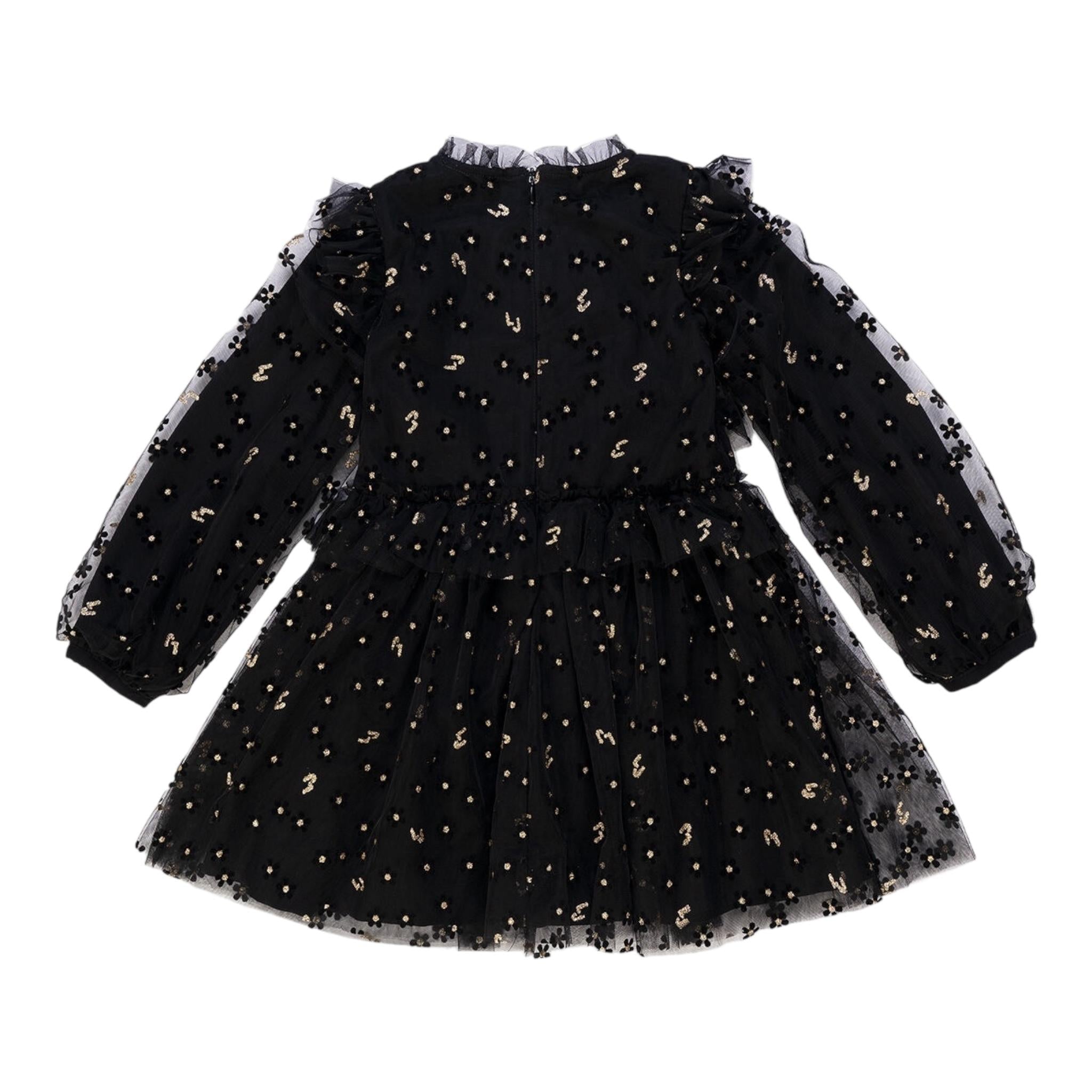 LIU JO abito manica lunga tinta unita in tulle Nero per Bambina KF4102 NERO LIU JO