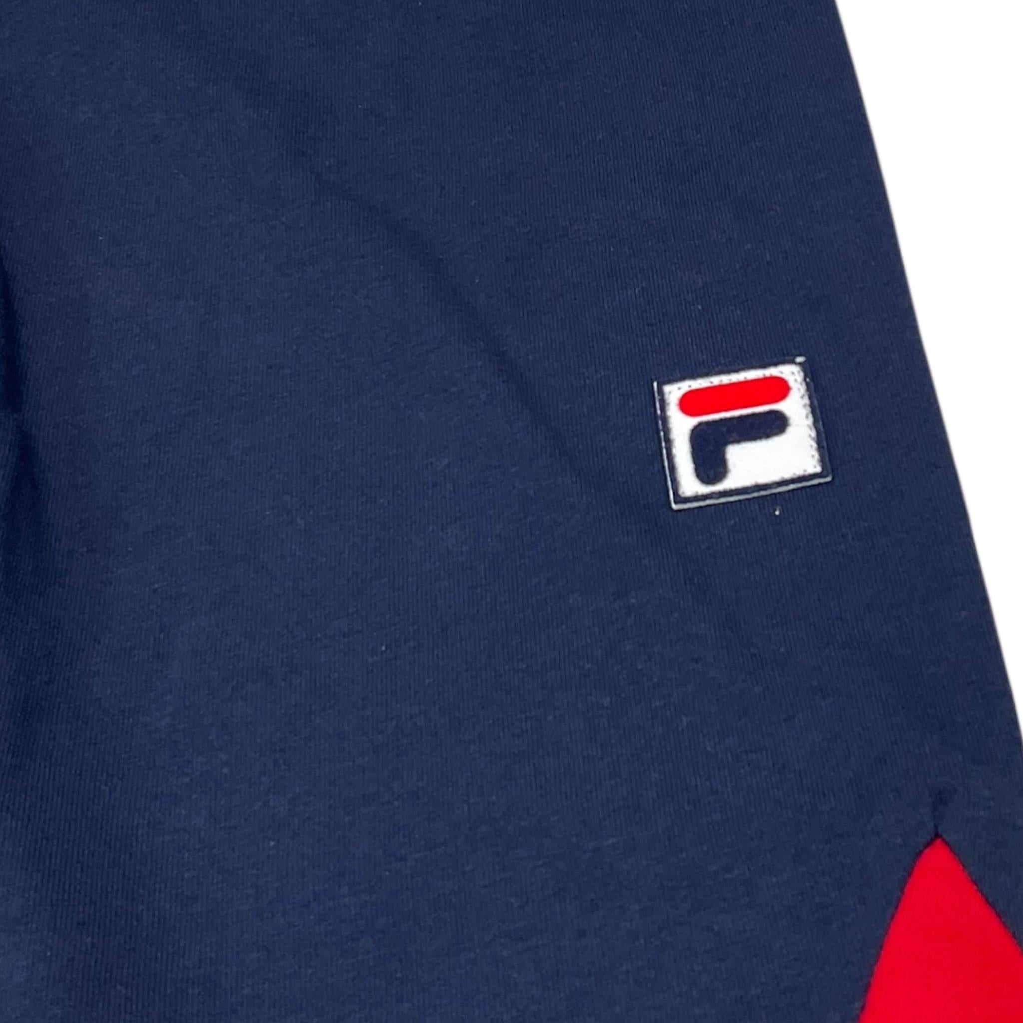 FILA leggins bicolre con logo Blu/rosso per Bambina 68054 BLU/ROSSO FILA