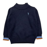 TRUSSARDI maglia mezzo collo tinta unita Blu per Neonato TIA25109MA BLU TRUSSARDI