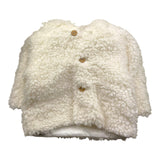 TEDDY E MINOU pelliccia tinta unita con cappuccio Bianco per Neonato I24CN015PE026 BIANCO TEDDY E MINOU