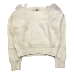 TWINSET maglia girocollo tinta unita con tulle Panna per Bambina 242GJ3080 PANNA TWINSET