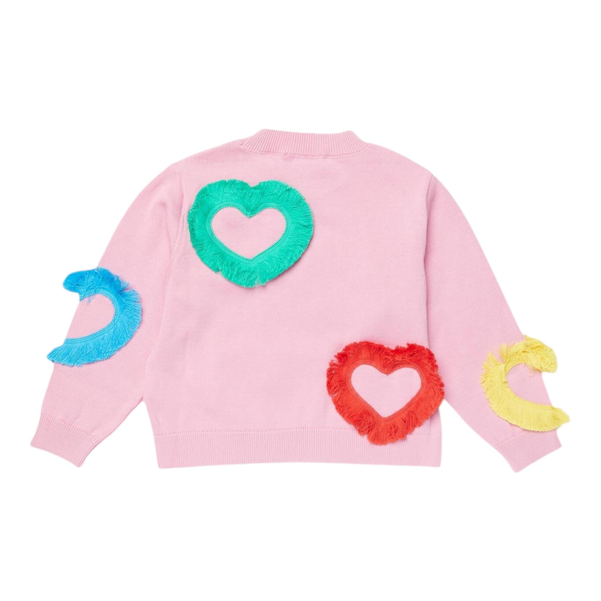 ELEVENTY maglia girocollo tinta unita con ricami Rosa per Bambina TT9B70 ROSA ELEVENTY