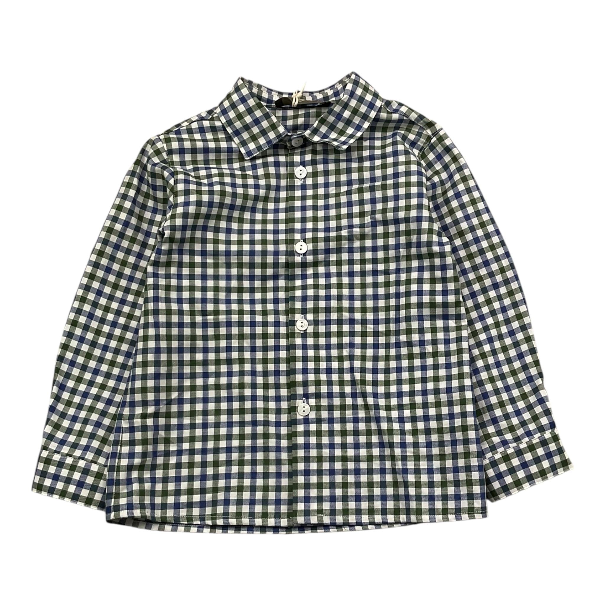 LITTLE BEAR camicia tinta unita con fantasia a quadrettini Bianco per Neonato 7221 BIANCO LITTLE BEAR