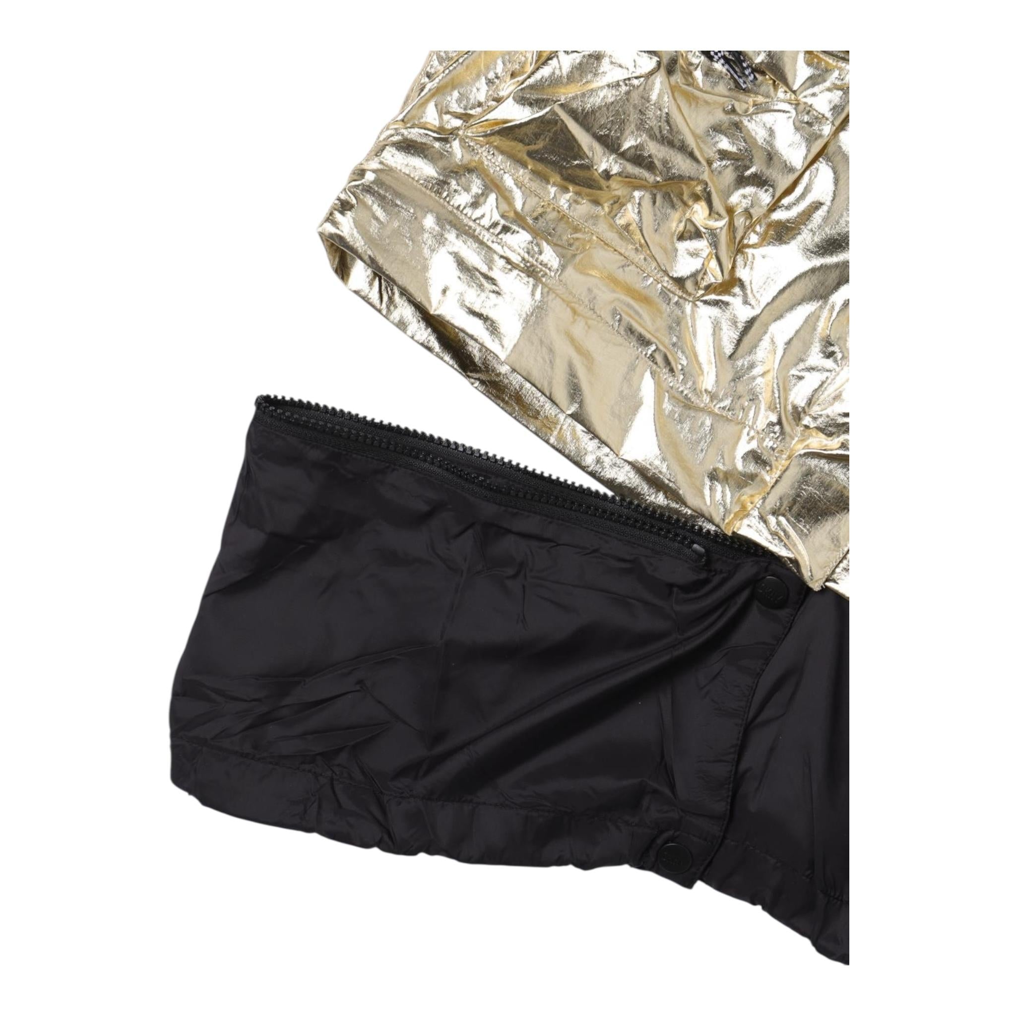 DKNY giubbino tinta unita con capuccio e zip Oro per Bambina D40076 ORO DKNY