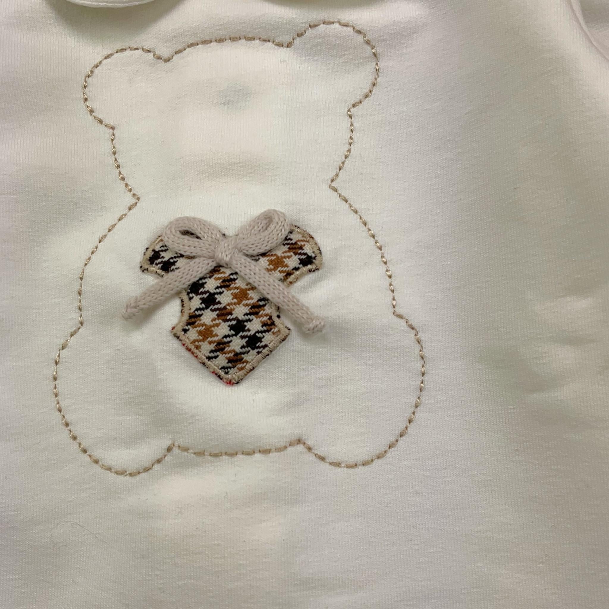 BARCELLINO completo 2pz tinta unita maglia-pantalone Bianco per Neonata DUJE BIANCO BARCELLINO