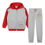 KENZO completo 2pz felpa-pantalone bicolore con stampa Grigio per Bambino K60817 GRIGIO KENZO