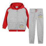 KENZO completo 2pz felpa-pantalone bicolore con stampa Grigio per Bambino K60817 GRIGIO KENZO