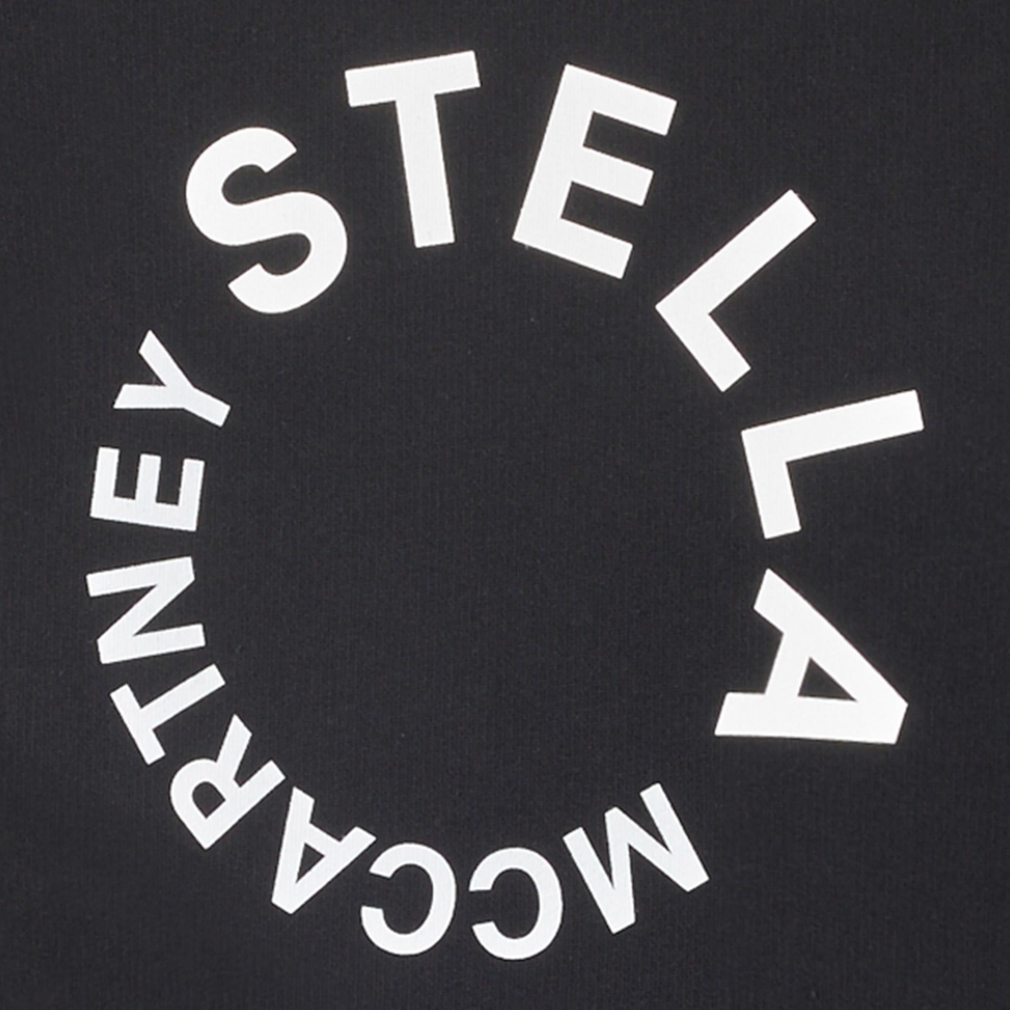 STELLA McCARTNEY felpa girocollo tinta unita con stampa Nero per Bambino TV4P50 NERO STELLA McCARTNEY