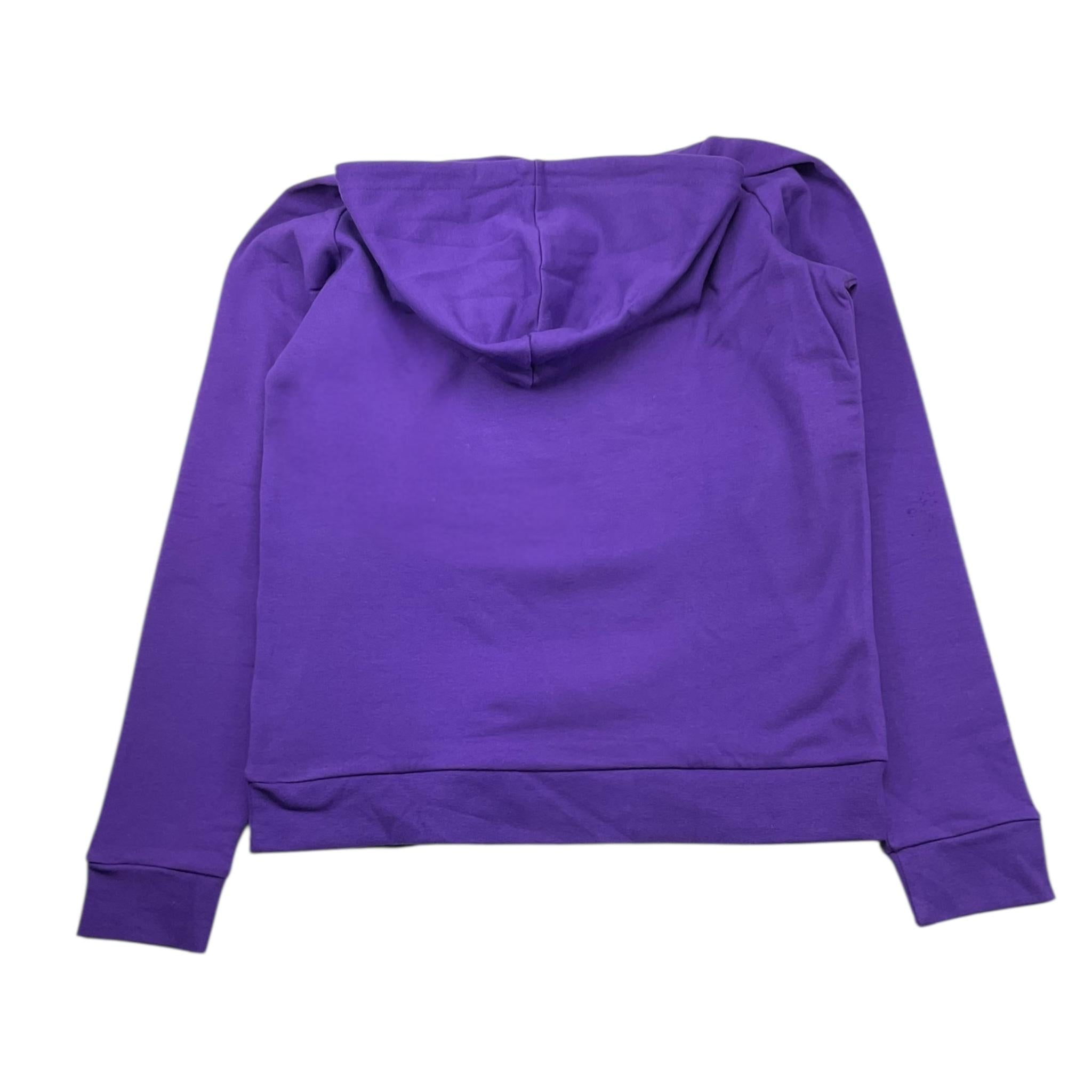 FRACOMINA felpa tinta unita con cappuccio e brillantini Viola per Bambina FM0767 VIOLA FRACOMINA