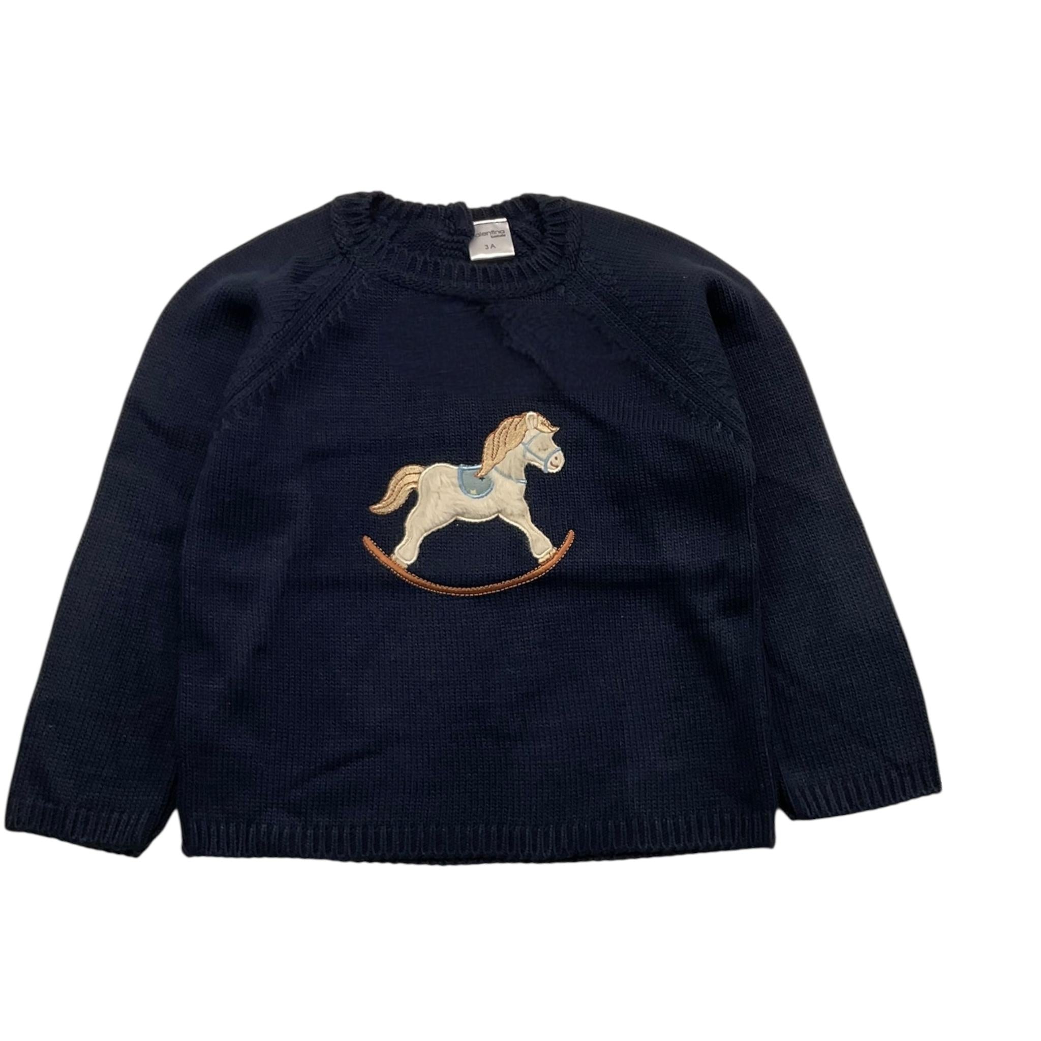 VALENTINA BEBES maglia girocollo tinta unita con stampa Blu per Bambino FDKJFJ BLU VALENTINA BEBES