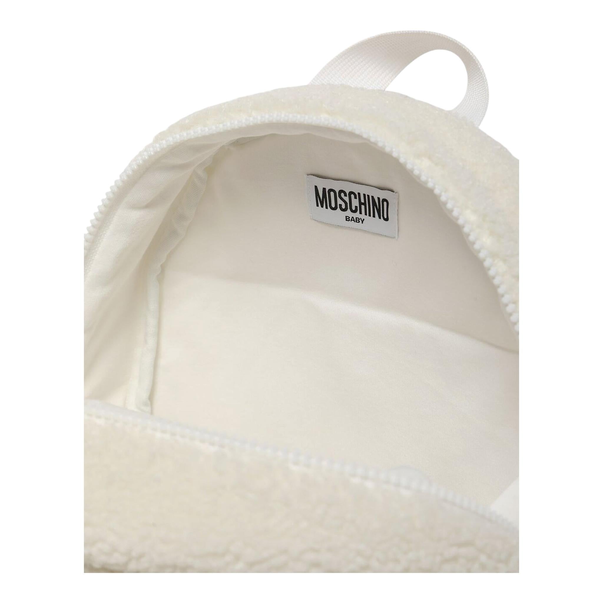 MOSCHINO zaino teddy tinta unita Panna per Bambina MMX04P PANNA MOSCHINO