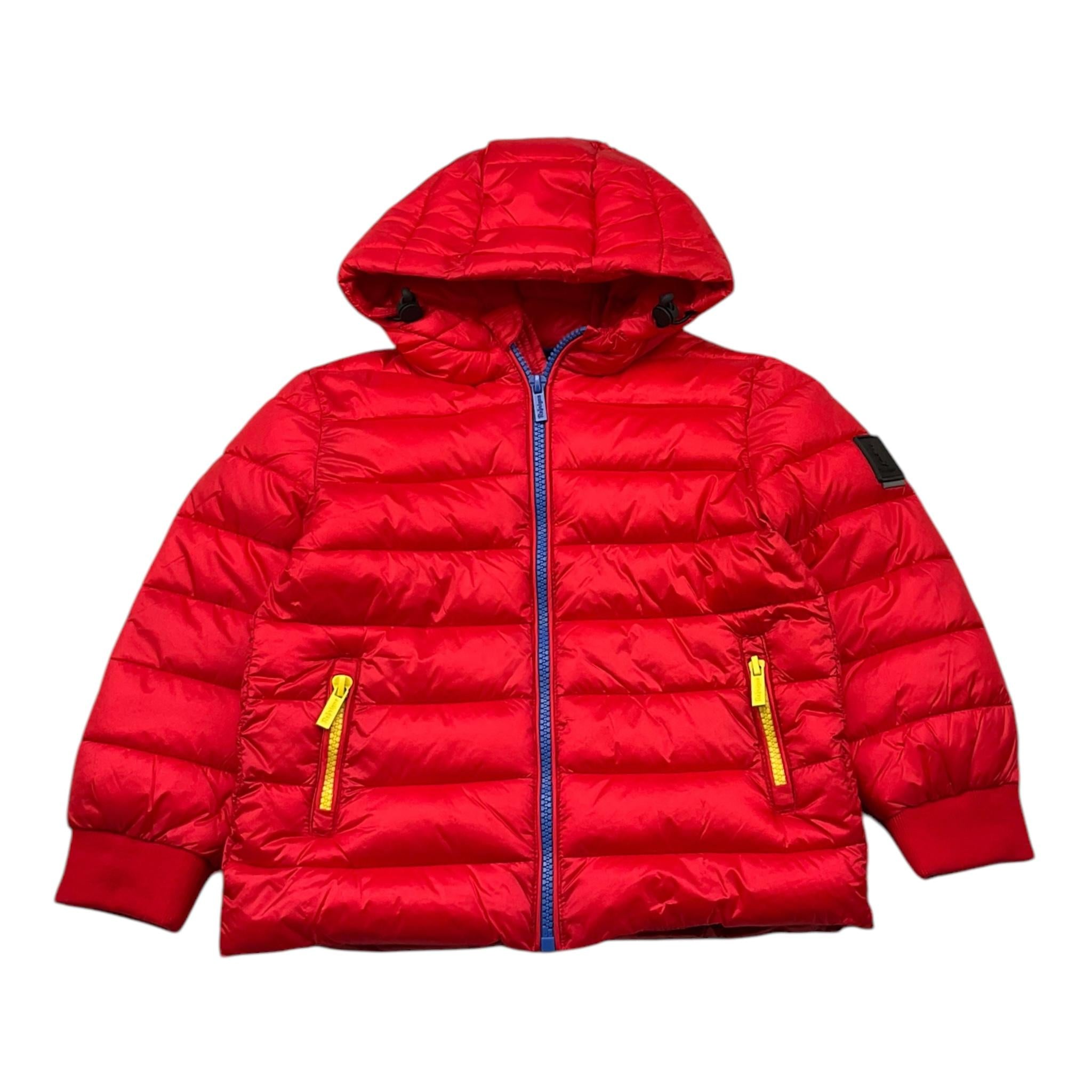 REFRIGUE giubbino tinta unita con cappuccio e zip in contrasto Rosso per Neonato 2871O0001 ROSSO REFRIGUE