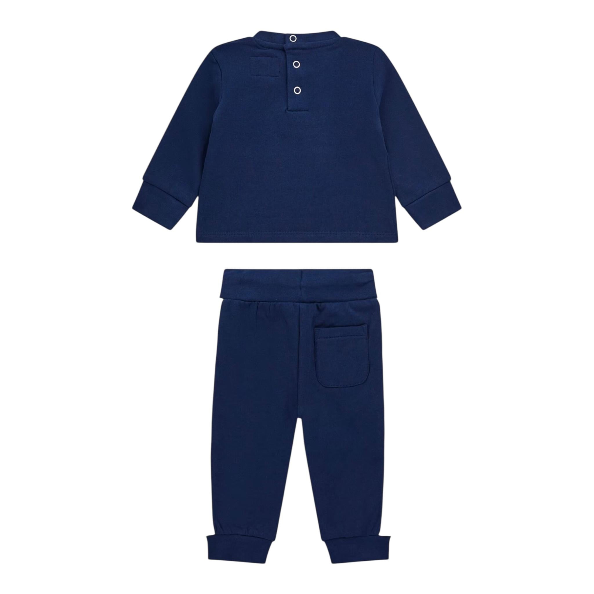 GUESS completo 2pz tinta unita felpa-pantalone Blu per Neonata A4BG00KAX73 BLU GUESS