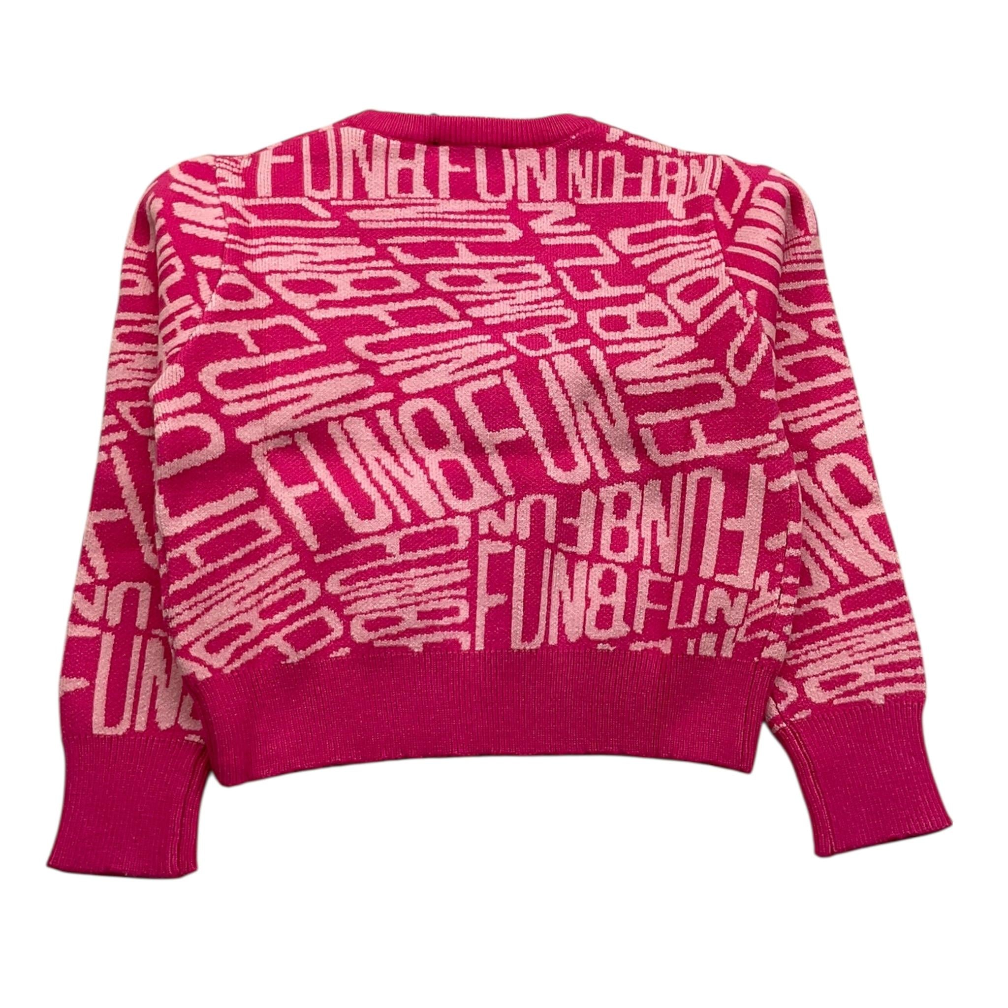 FUN & FUN maglia girocollo tinta unita con stampe in contrasto Fuxia per Neonata FNBSW15587NX FUXIA FUN & FUN