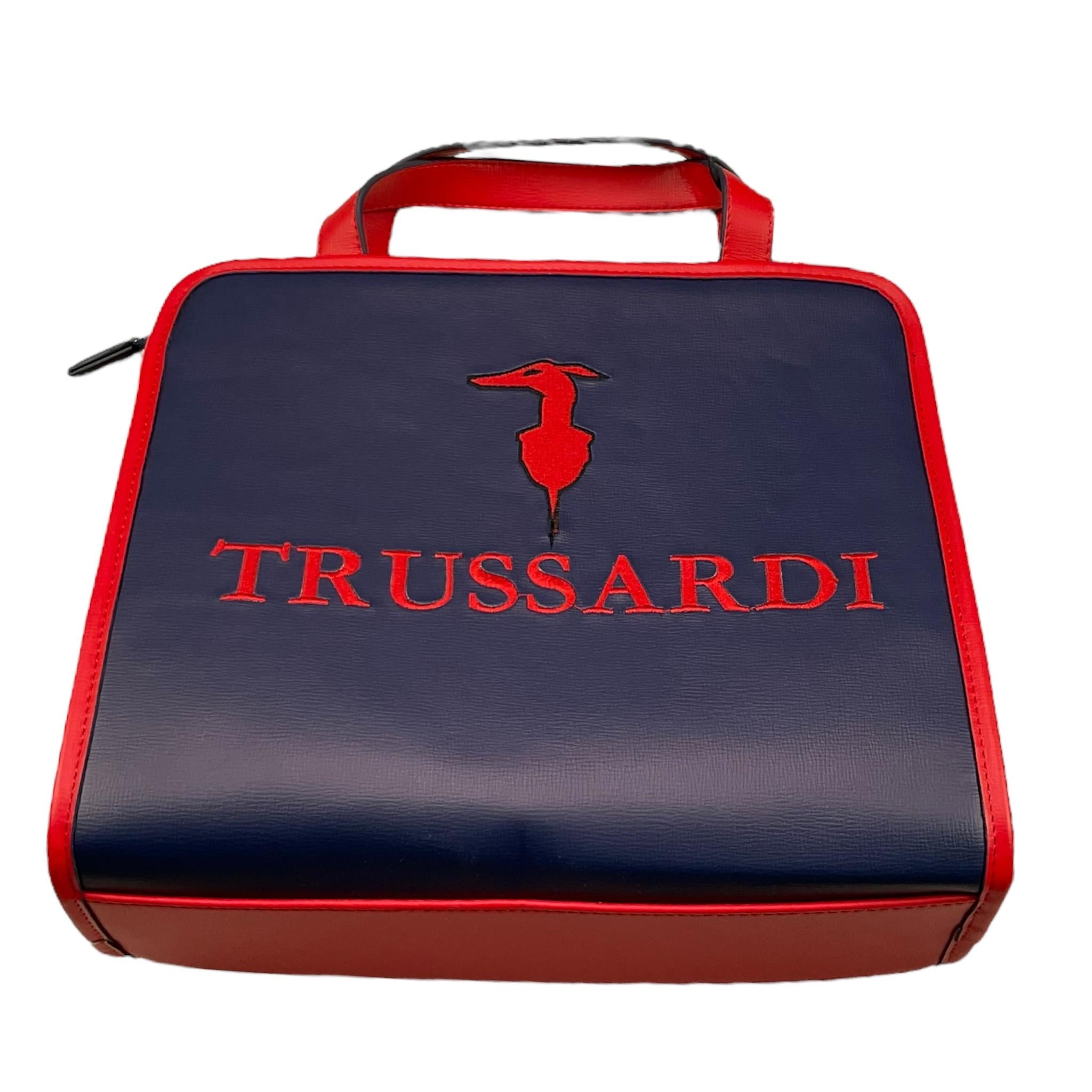 TRUSSARDI borsa tinta unita con profili in contrasto Blu per Bambina TGA25070B BLU TRUSSARDI