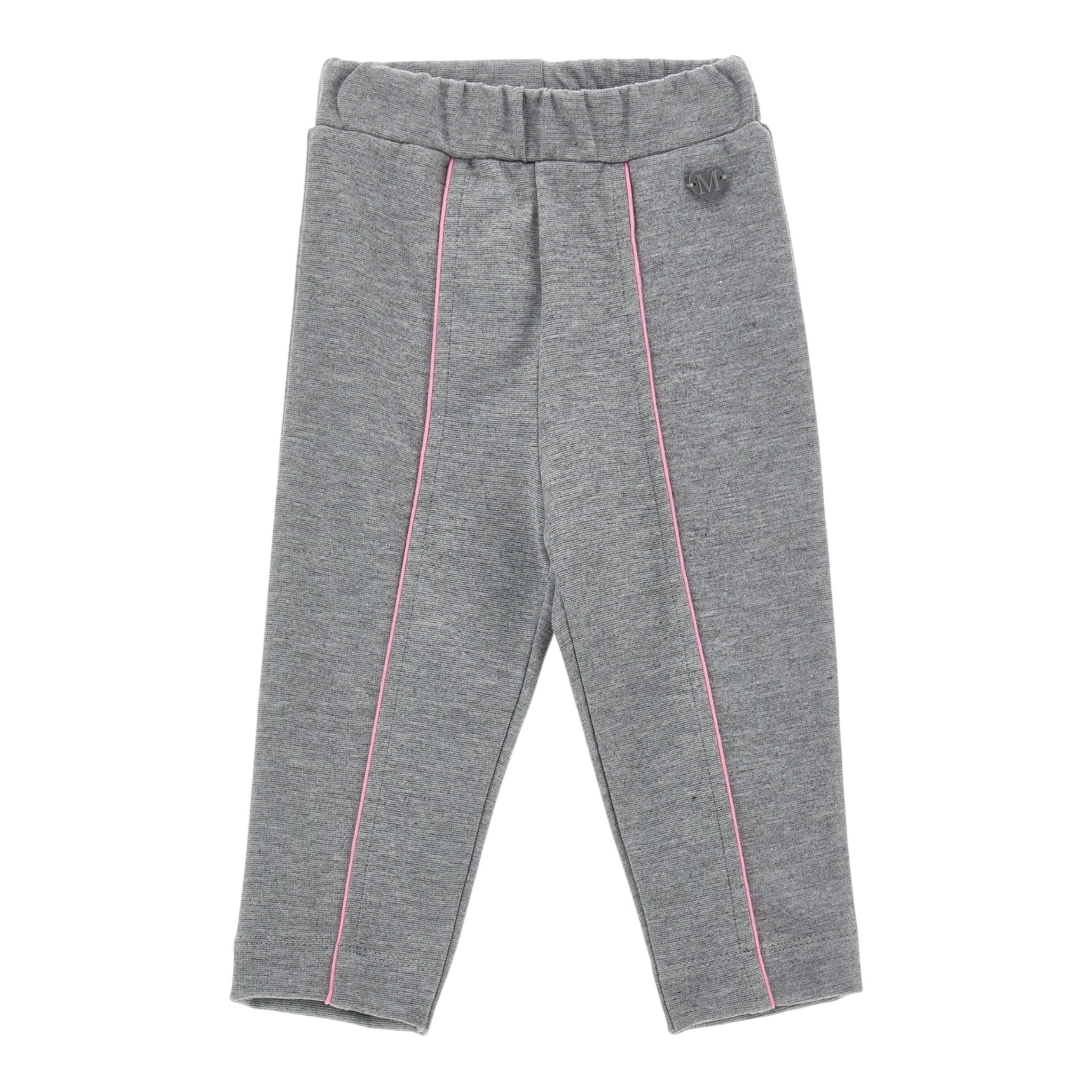 MONNALISA leggins tinta unita con profili in contrasto Grigio per Bambina 37D405J GRIGIO MONNALISA