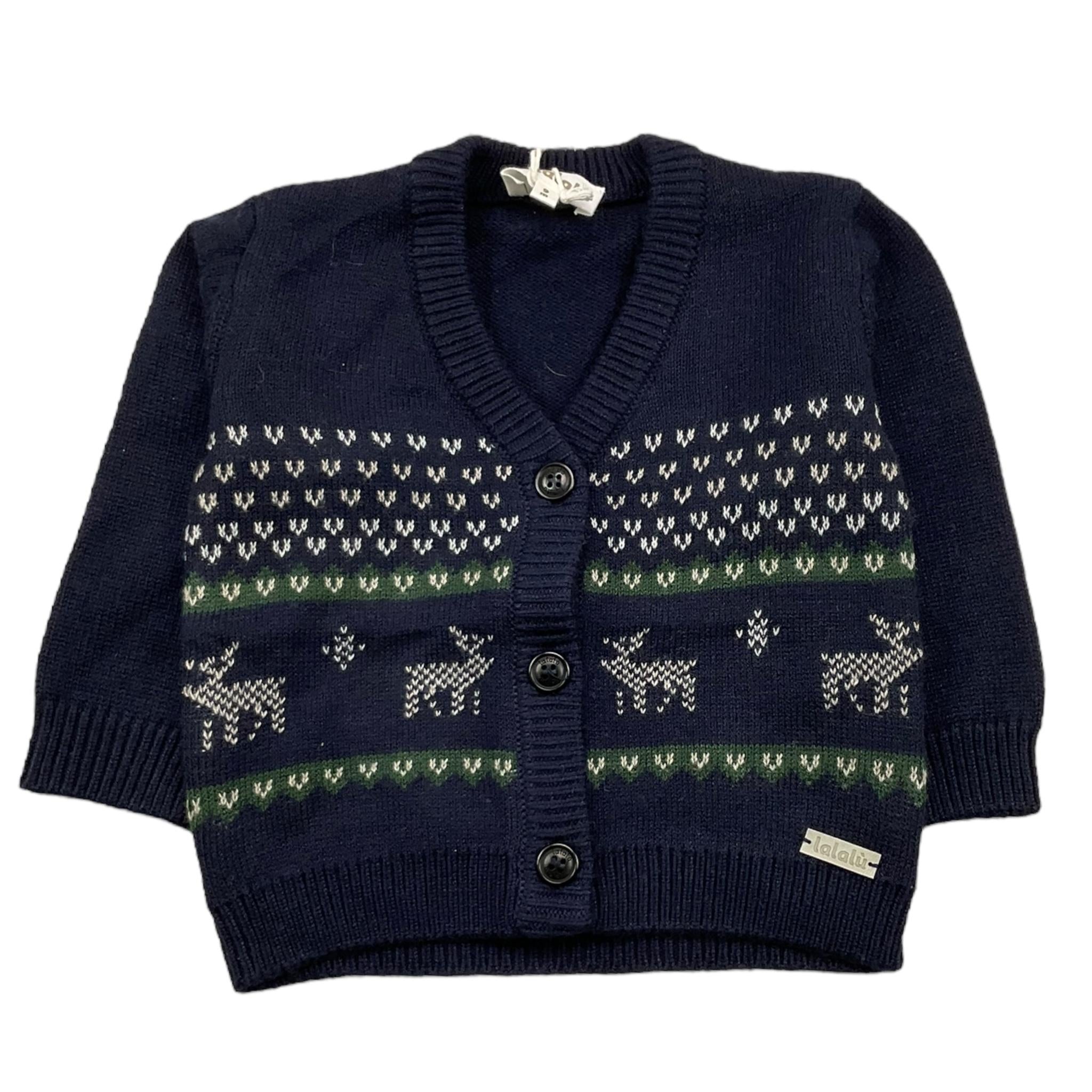 LALALU' completo 3 pezzi cardigan-camicia-pantalone Blu per Neonato CTL012NN BLU LALALU'