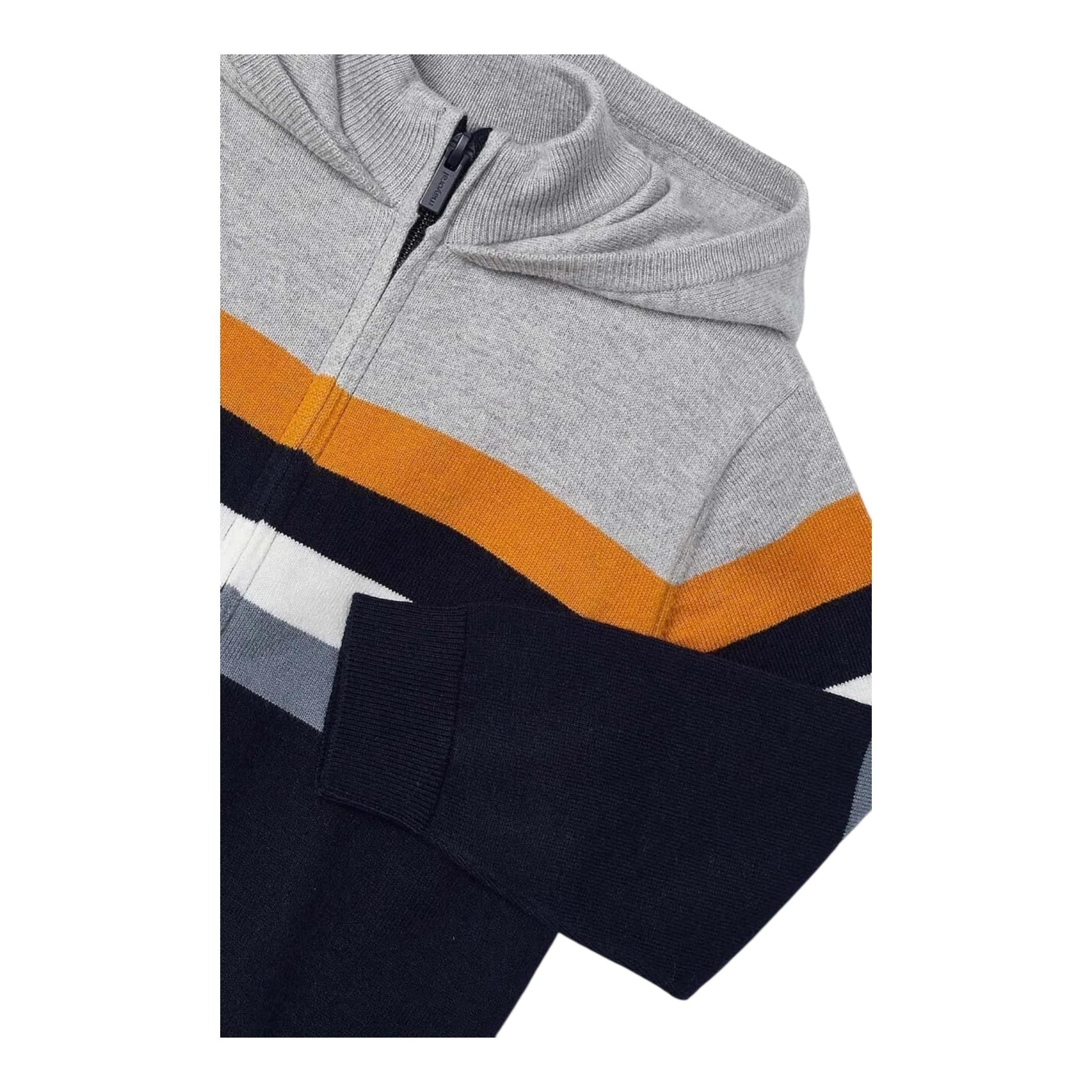 MAYORAL maglia triclore con zip e cappucci Grigio per Neonato 4349XN GRIGIO MAYORAL