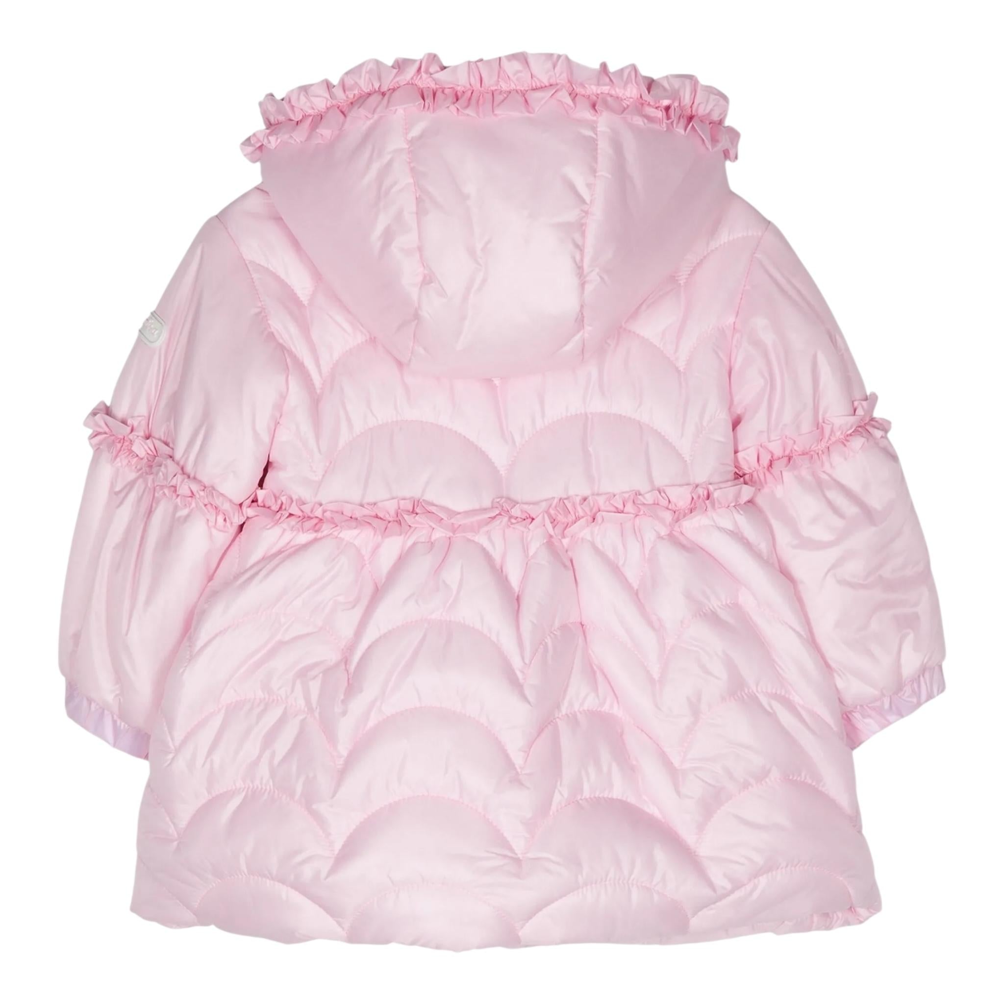 MONNALISA giubbino tinta unita con cappuccio e zip Rosa per Neonata 37D102 ROSA MONNALISA