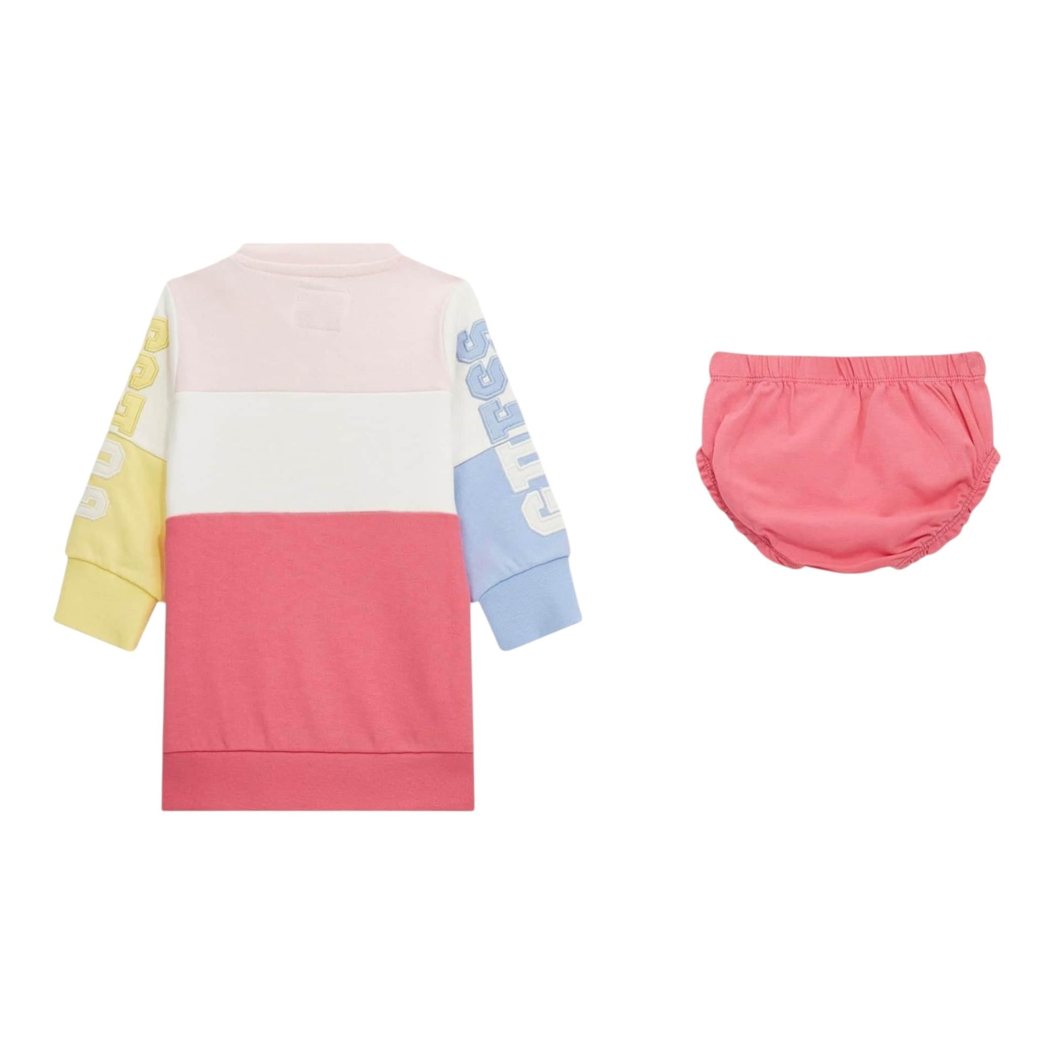 GUESS abito manica lunga girocollo multicolor con logo Multicolor per Neonata A4YK01KA6R3X MULTICOLOR GUESS