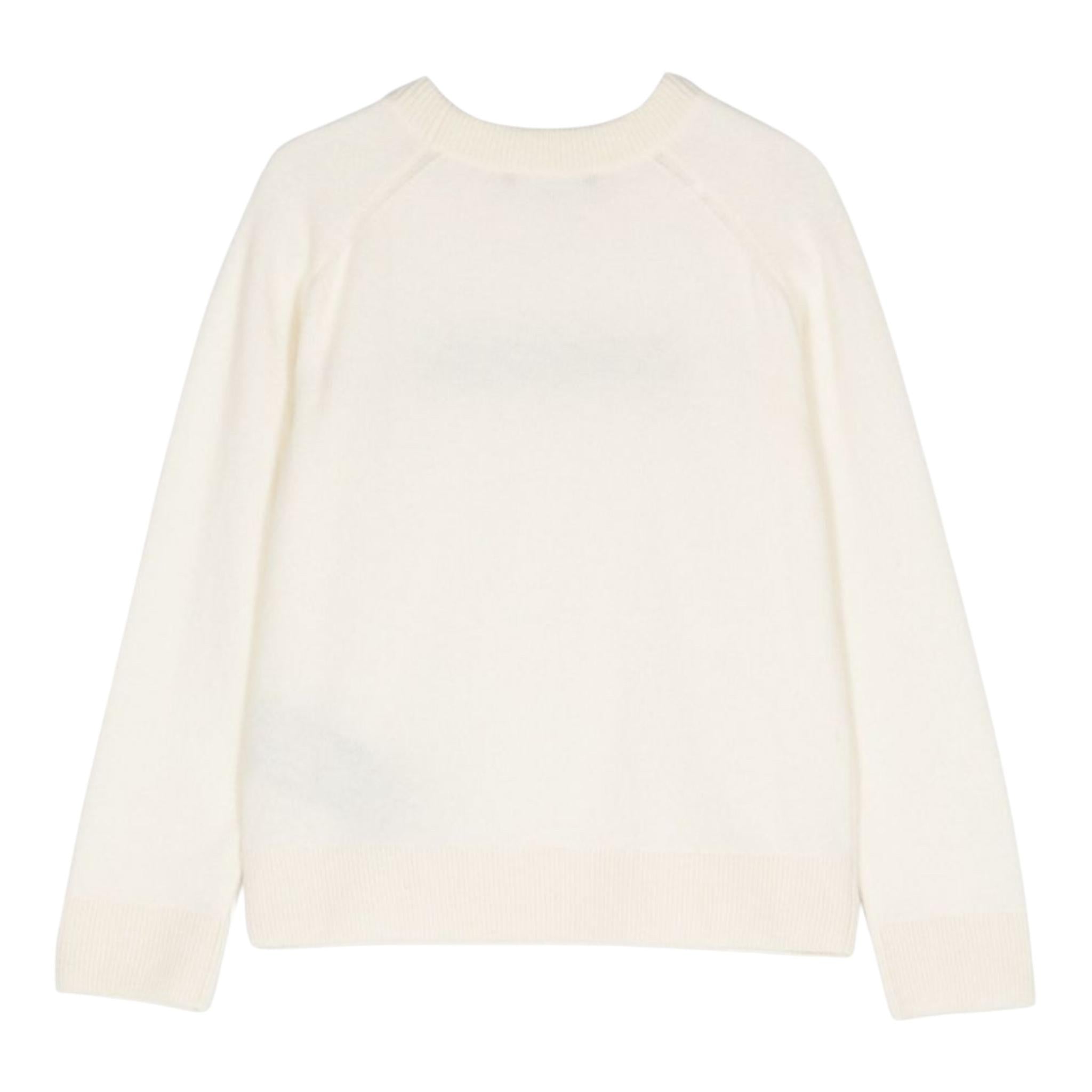 BALMAIN maglia tinta unita con stampa Panna per Bambino BV9B00 PANNA BALMAIN